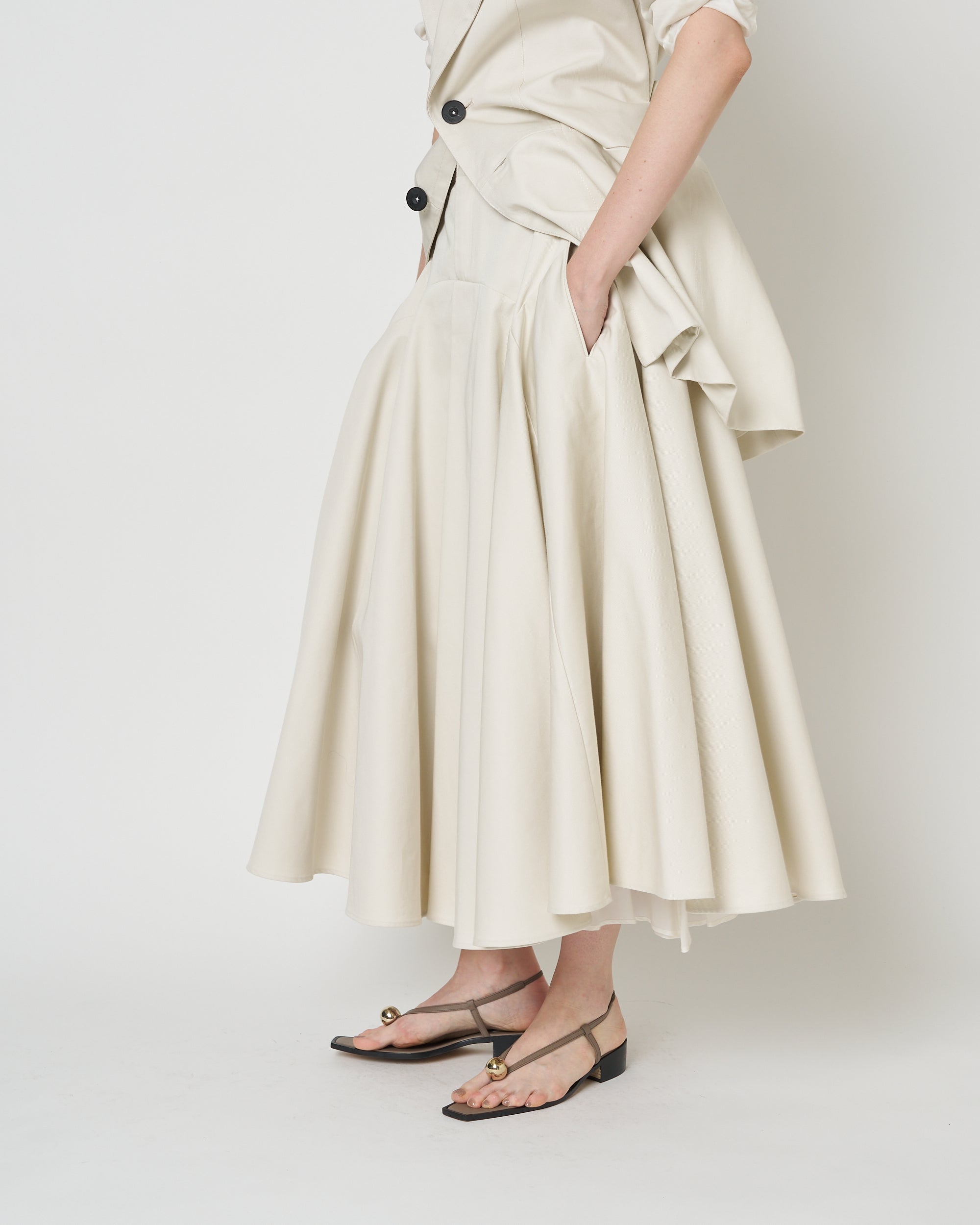 【PRE ORDER】NOLEEN - COTTON FLARED SKIRT