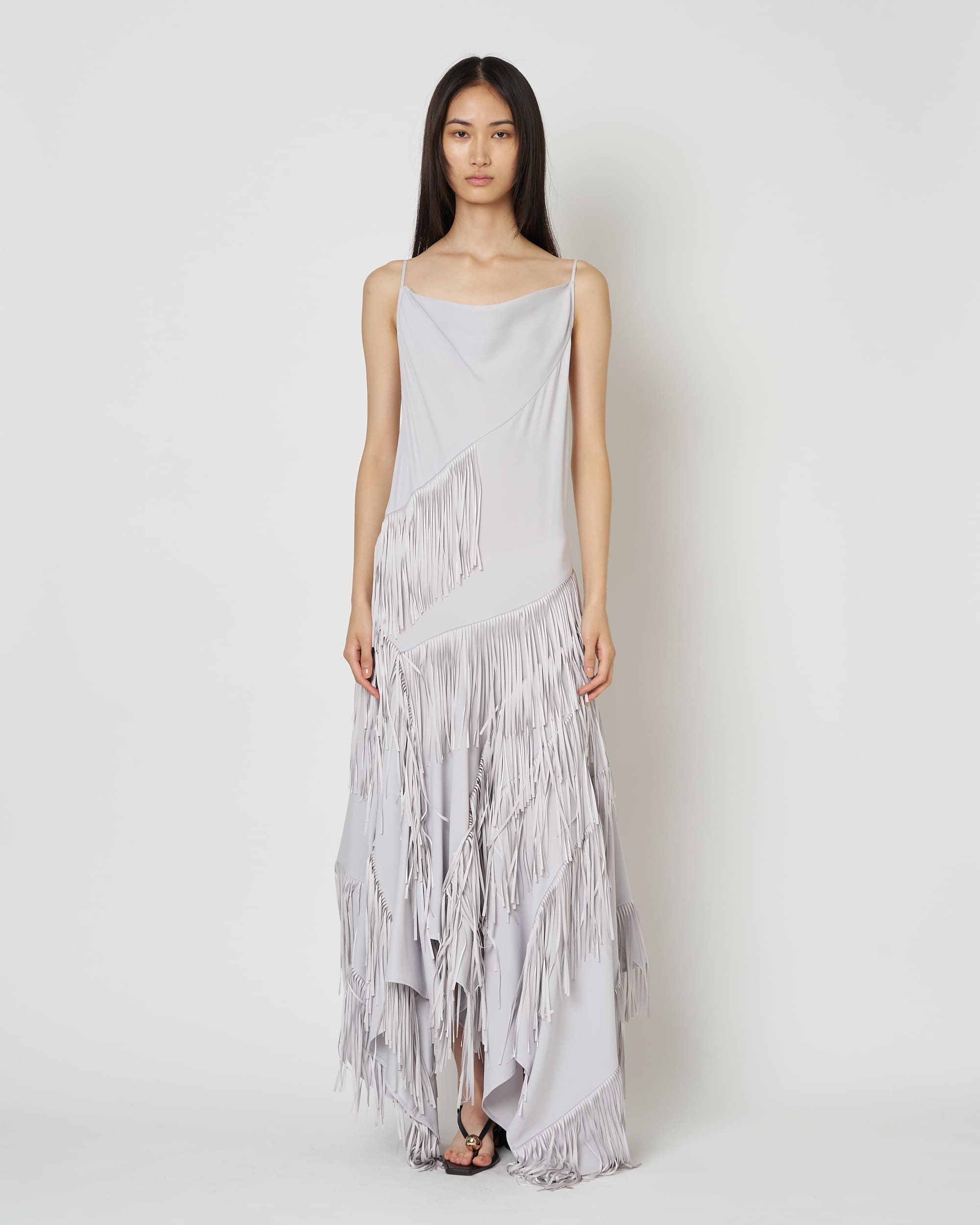 NOCTIS - ASYMMETRY FRINGE STRAP DRESS (SOLD OUT)