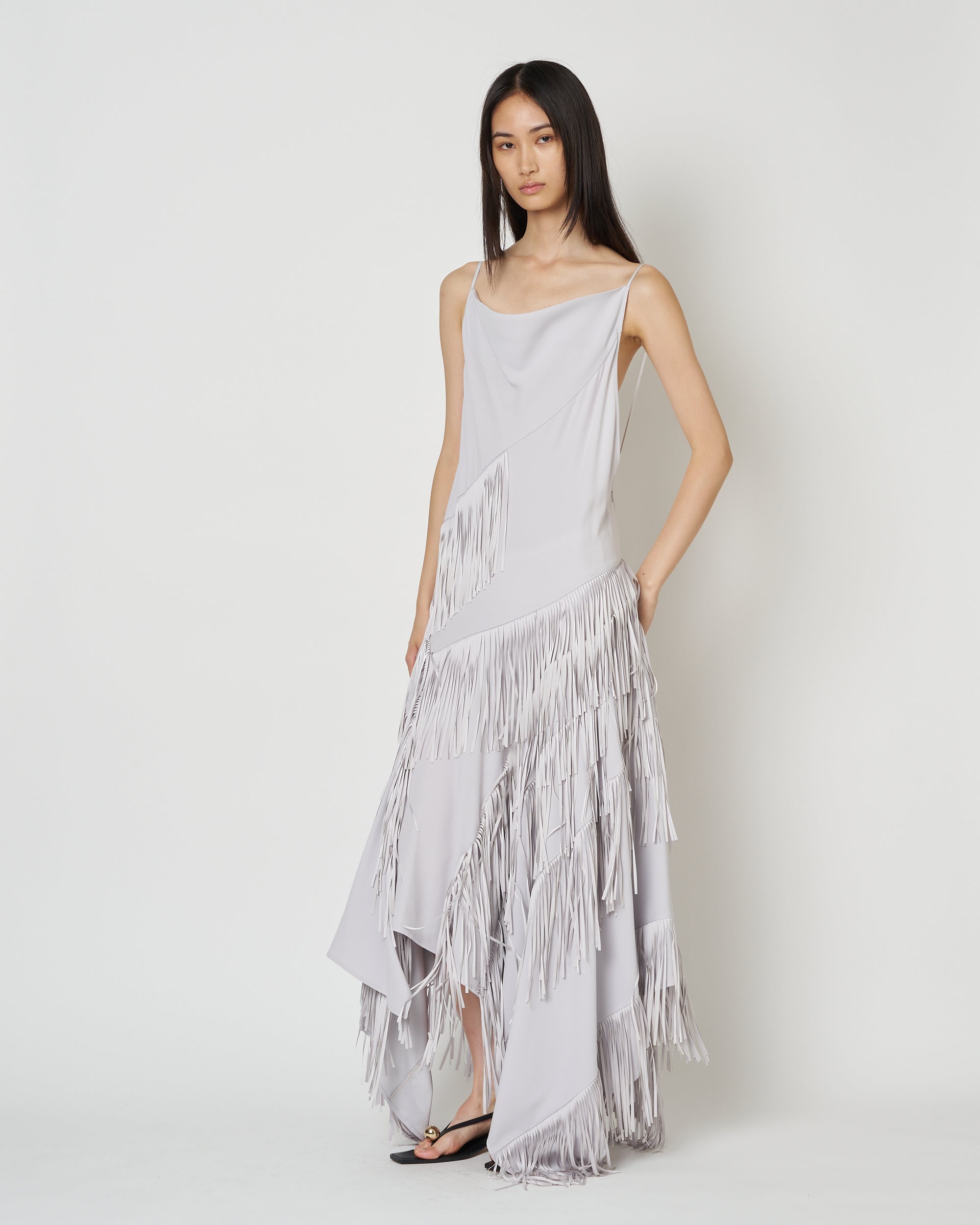 【PRE ORDER】NOCTIS - ASYMMETRY FRINGE STRAP DRESS