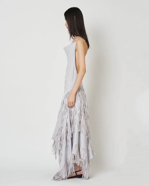 【PRE ORDER】NOCTIS - ASYMMETRY FRINGE STRAP DRESS