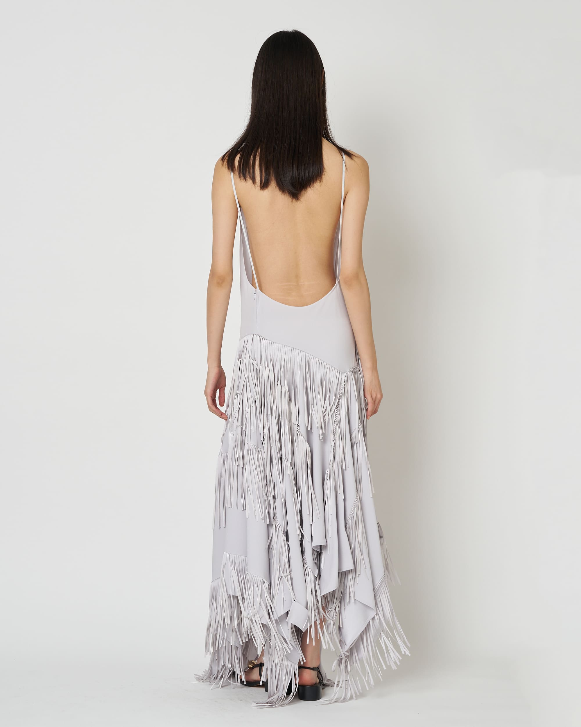 NOCTIS - ASYMMETRY FRINGE STRAP DRESS (SOLD OUT)