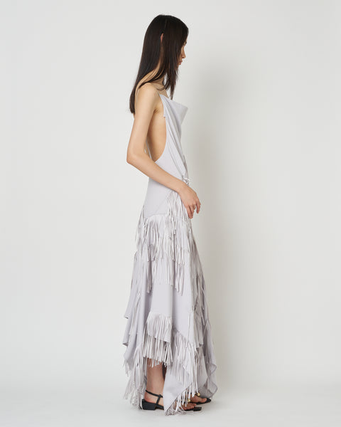 【PRE ORDER】NOCTIS - ASYMMETRY FRINGE STRAP DRESS