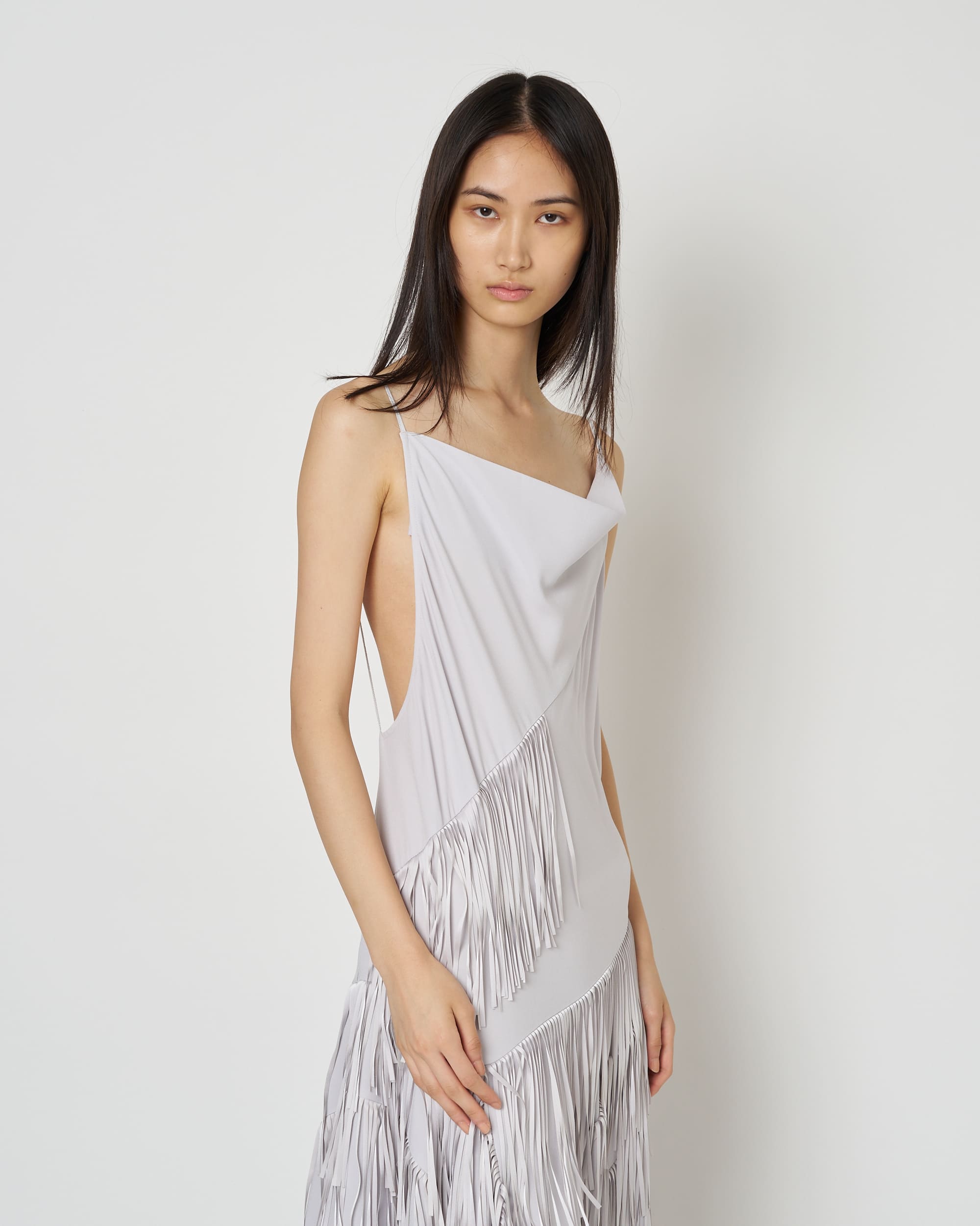 NOCTIS - ASYMMETRY FRINGE STRAP DRESS (SOLD OUT)