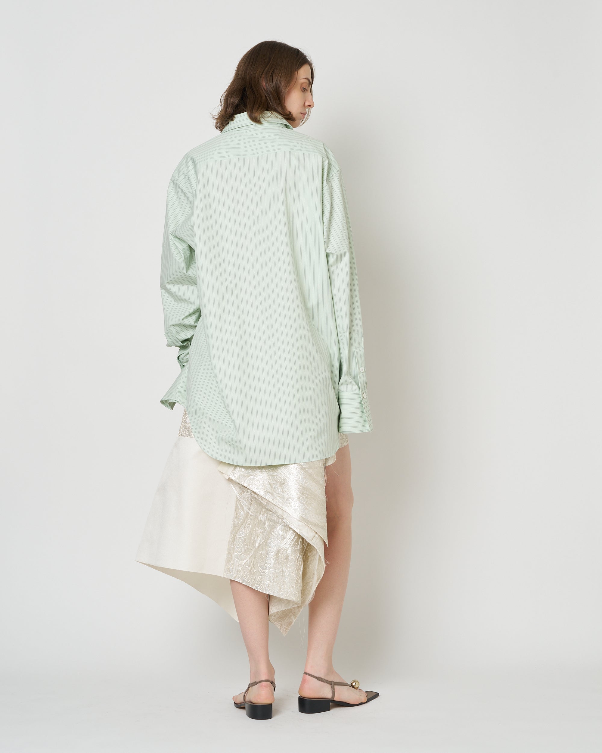 【PRE ORDER】NAVIA - REMOVABLE COLLAR STRIPE SHIRT