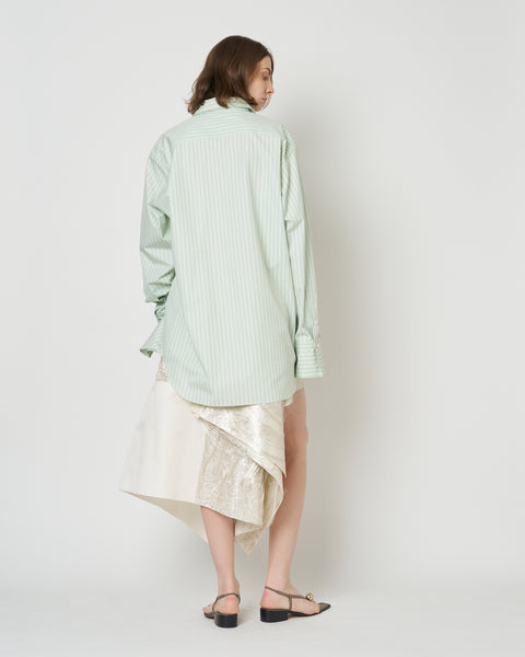 【PRE ORDER】NAVIA - REMOVABLE COLLAR STRIPE SHIRT