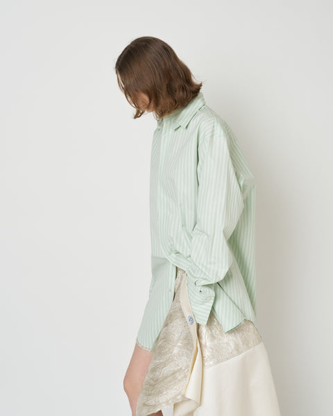 【PRE ORDER】NAVIA - REMOVABLE COLLAR STRIPE SHIRT
