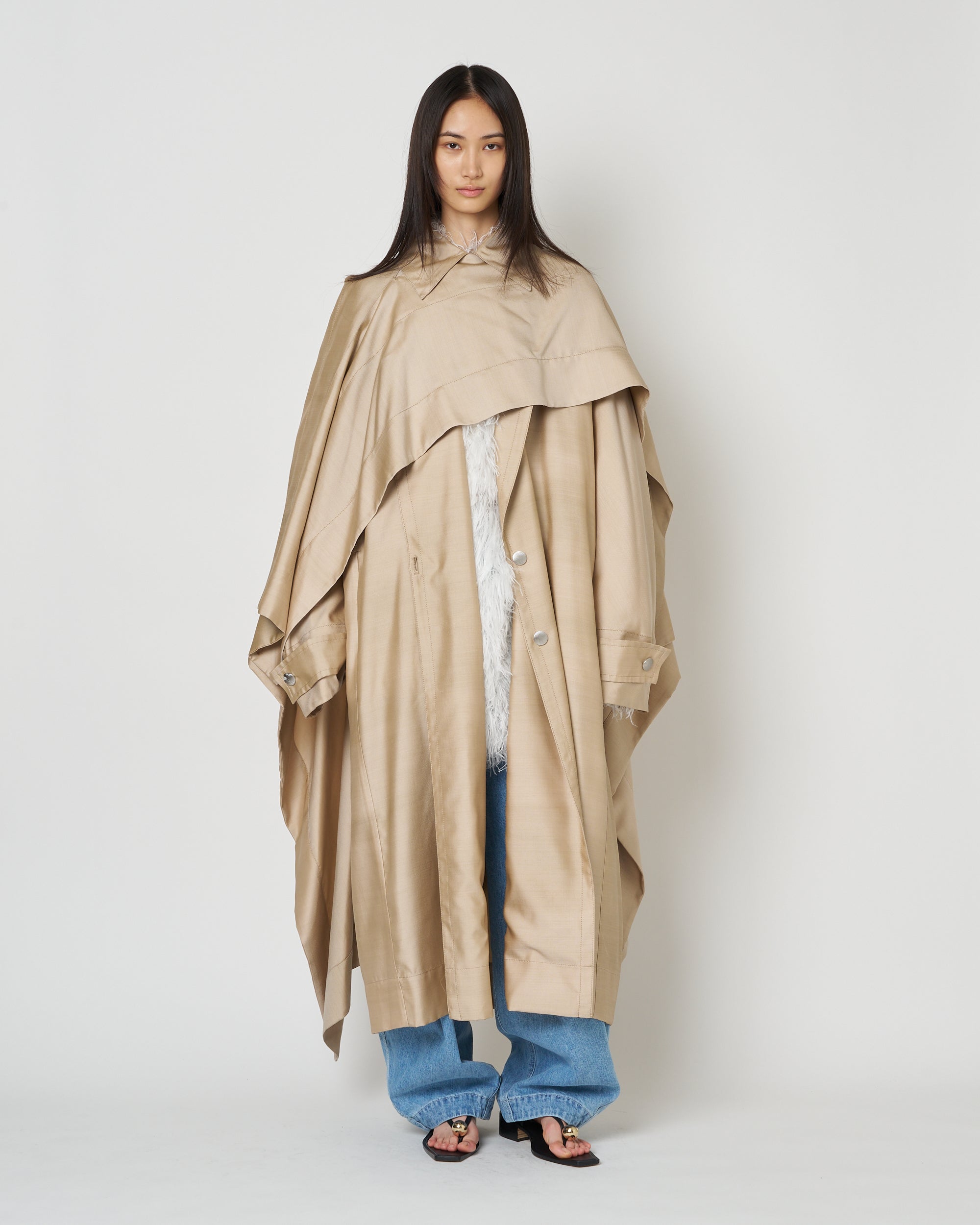 【PRE ORDER】NADIA - RECYCLED NYLON LAYERED COAT