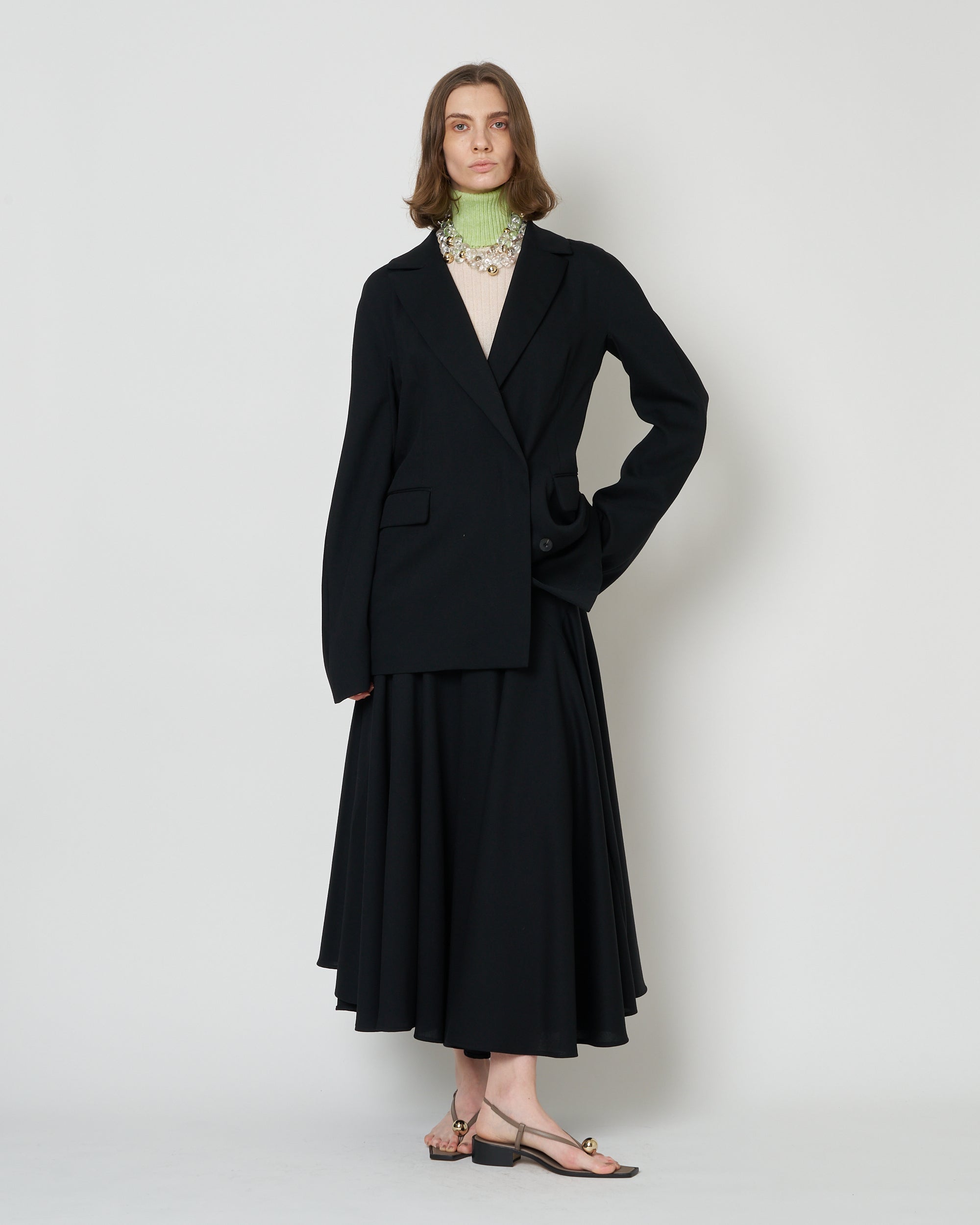 【PRE ORDER】NATIA - SUMMER WOOL FLARED SLEEVE JACKET