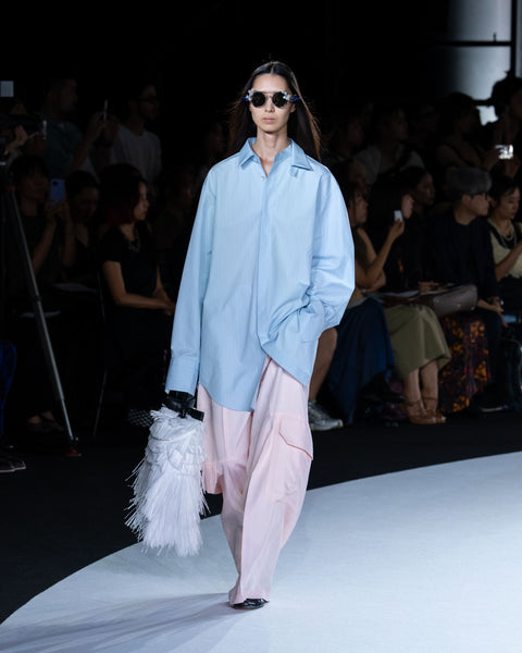 NAVIA - REMOVABLE COLLAR STRIPE SHIRT