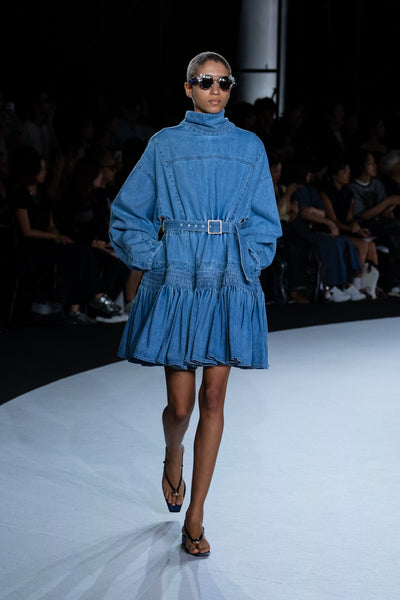 【PRE ORDER】NALITA - SMOCK EMBROIDERY DENIM DRESS