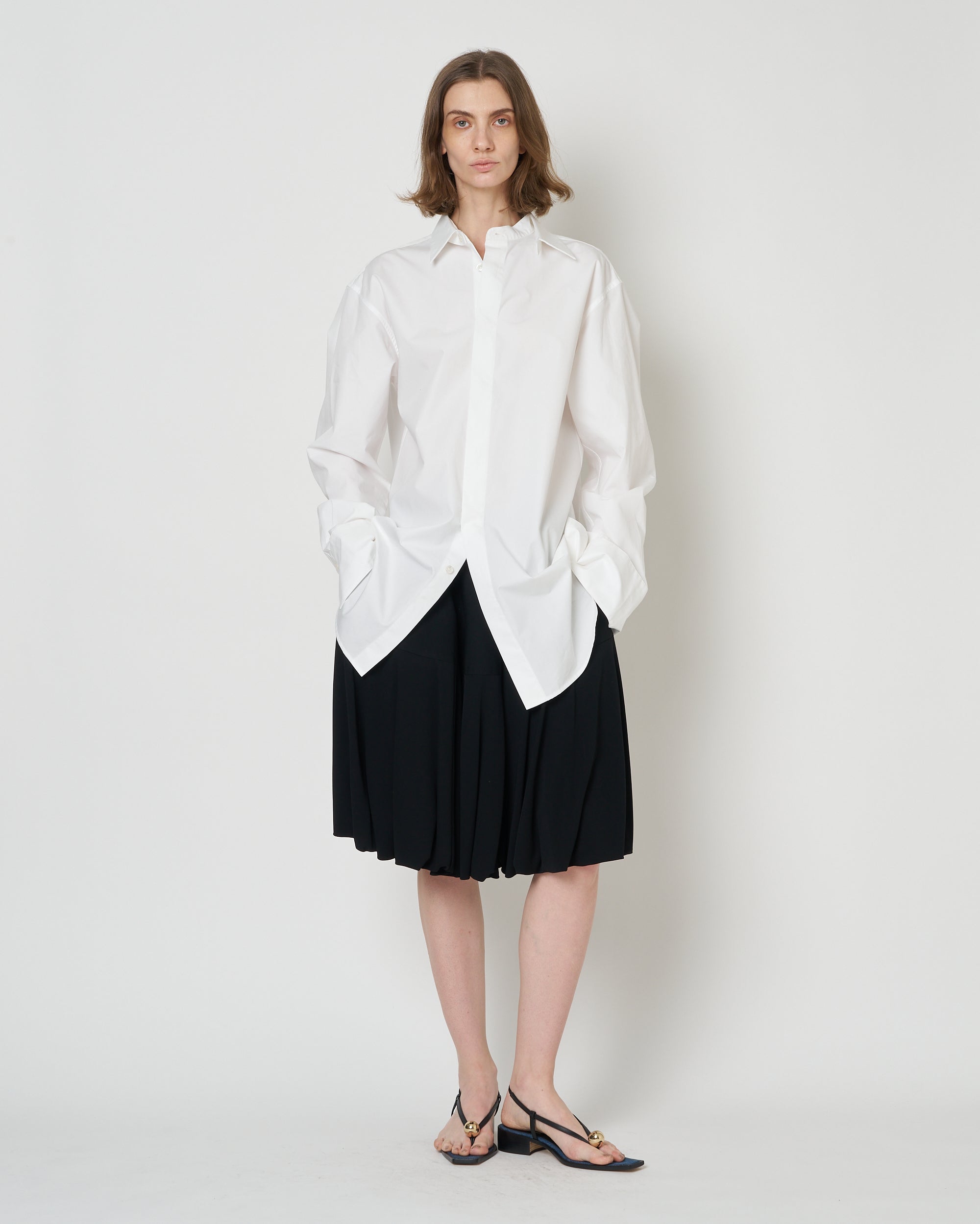 【PRE ORDER】NAVIA - REMOVABLE COLLAR COTTON SHIRT