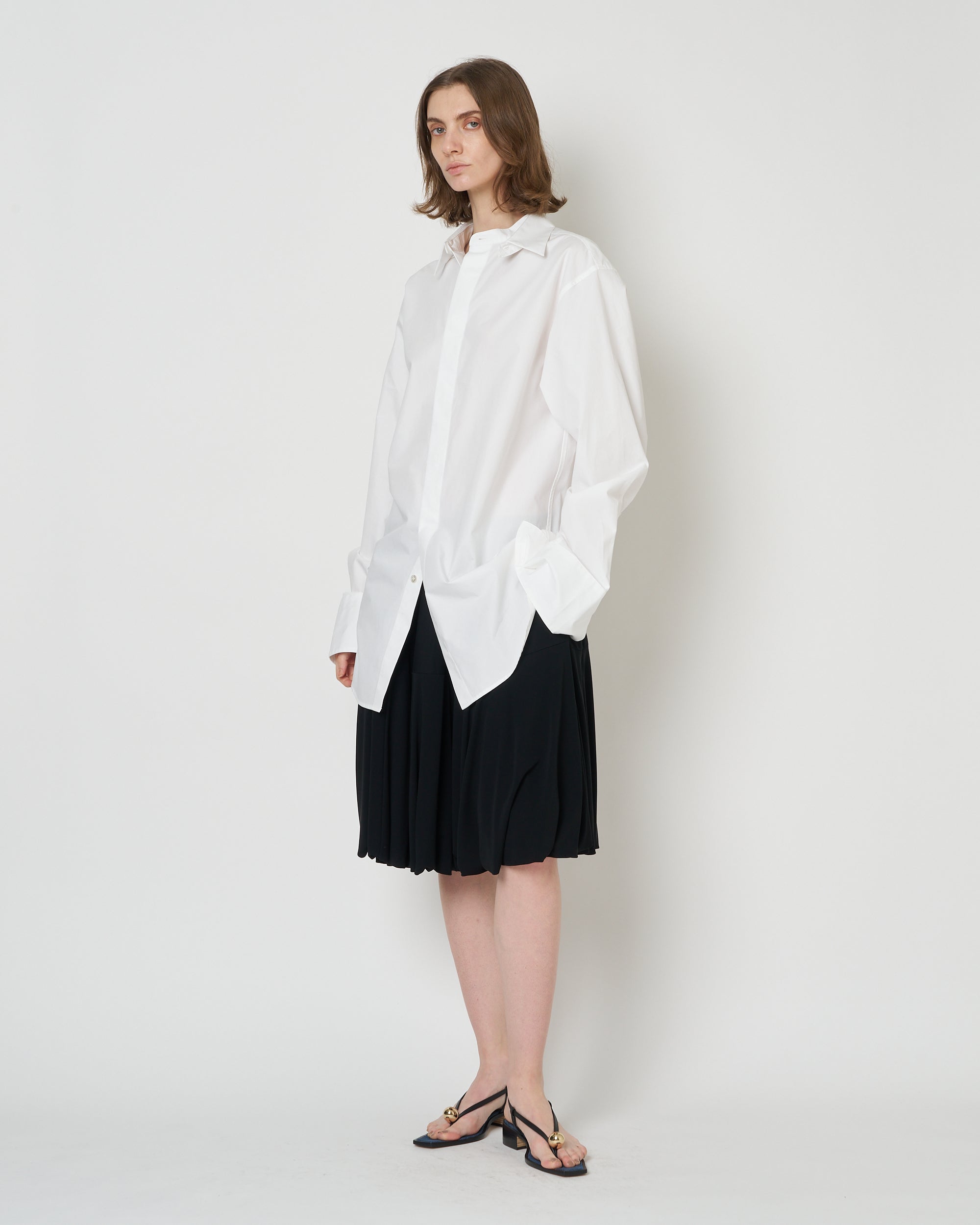 【PRE ORDER】NAVIA - REMOVABLE COLLAR COTTON SHIRT