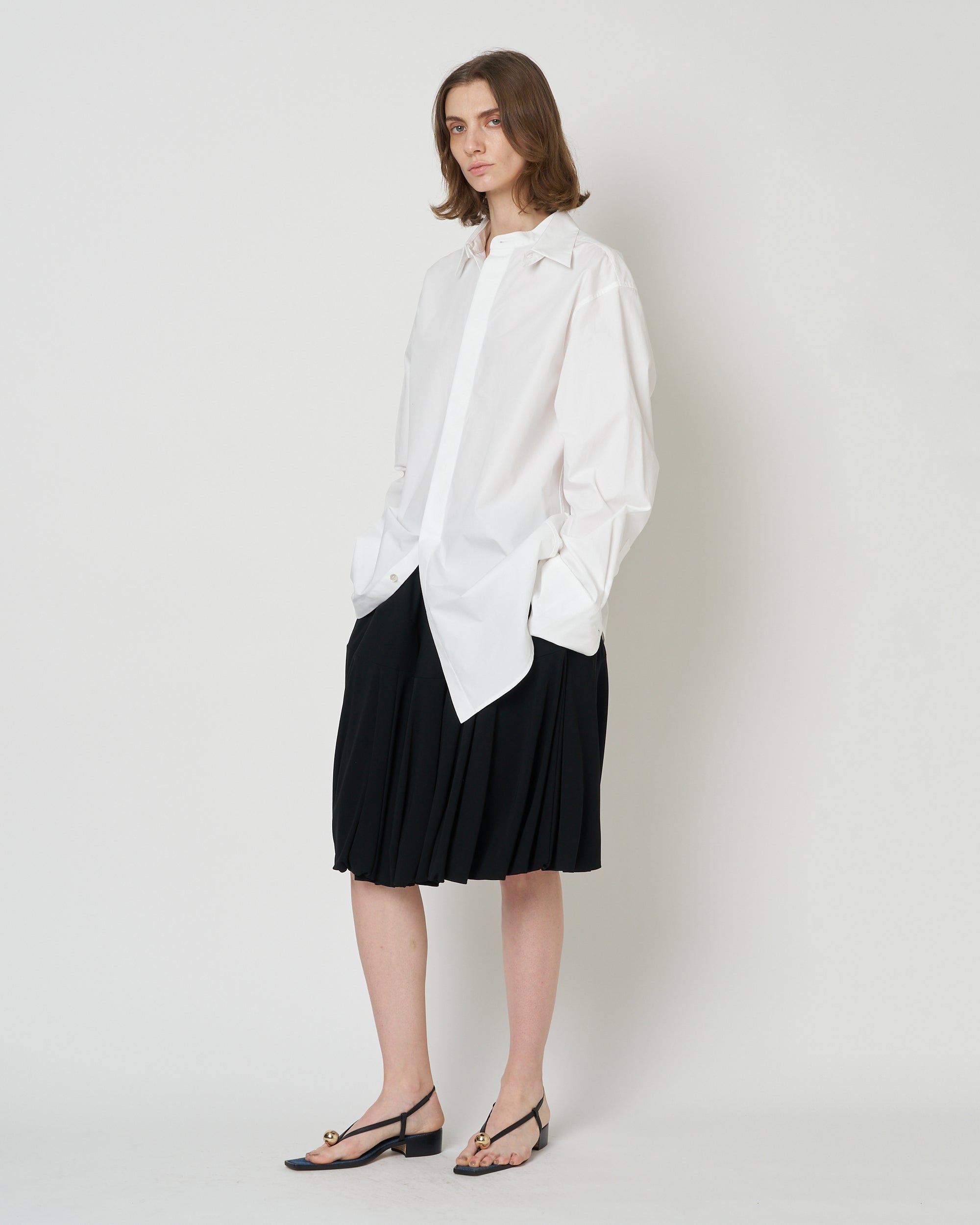 【PRE ORDER】NAVIA - REMOVABLE COLLAR COTTON SHIRT
