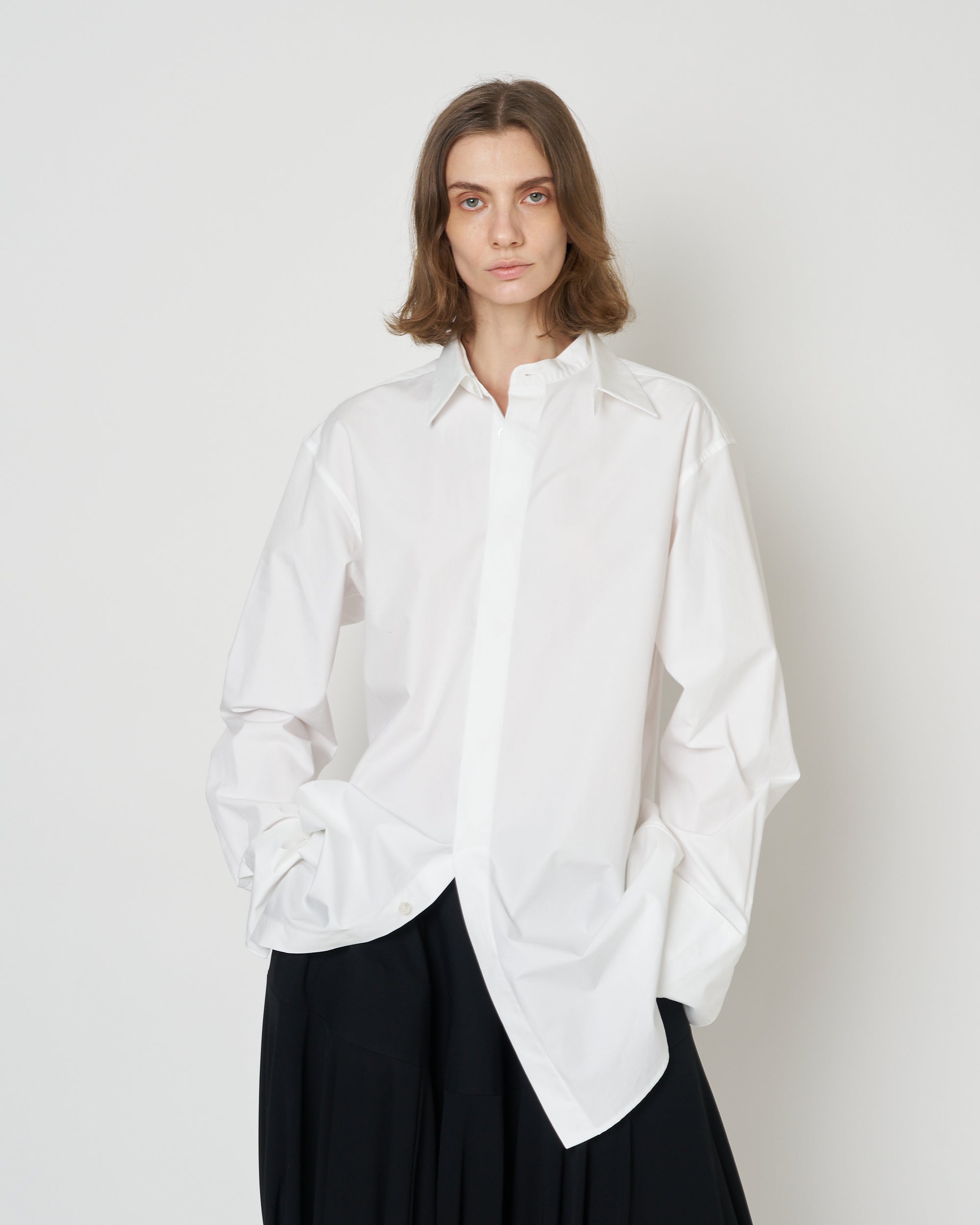 【PRE ORDER】NAVIA - REMOVABLE COLLAR COTTON SHIRT