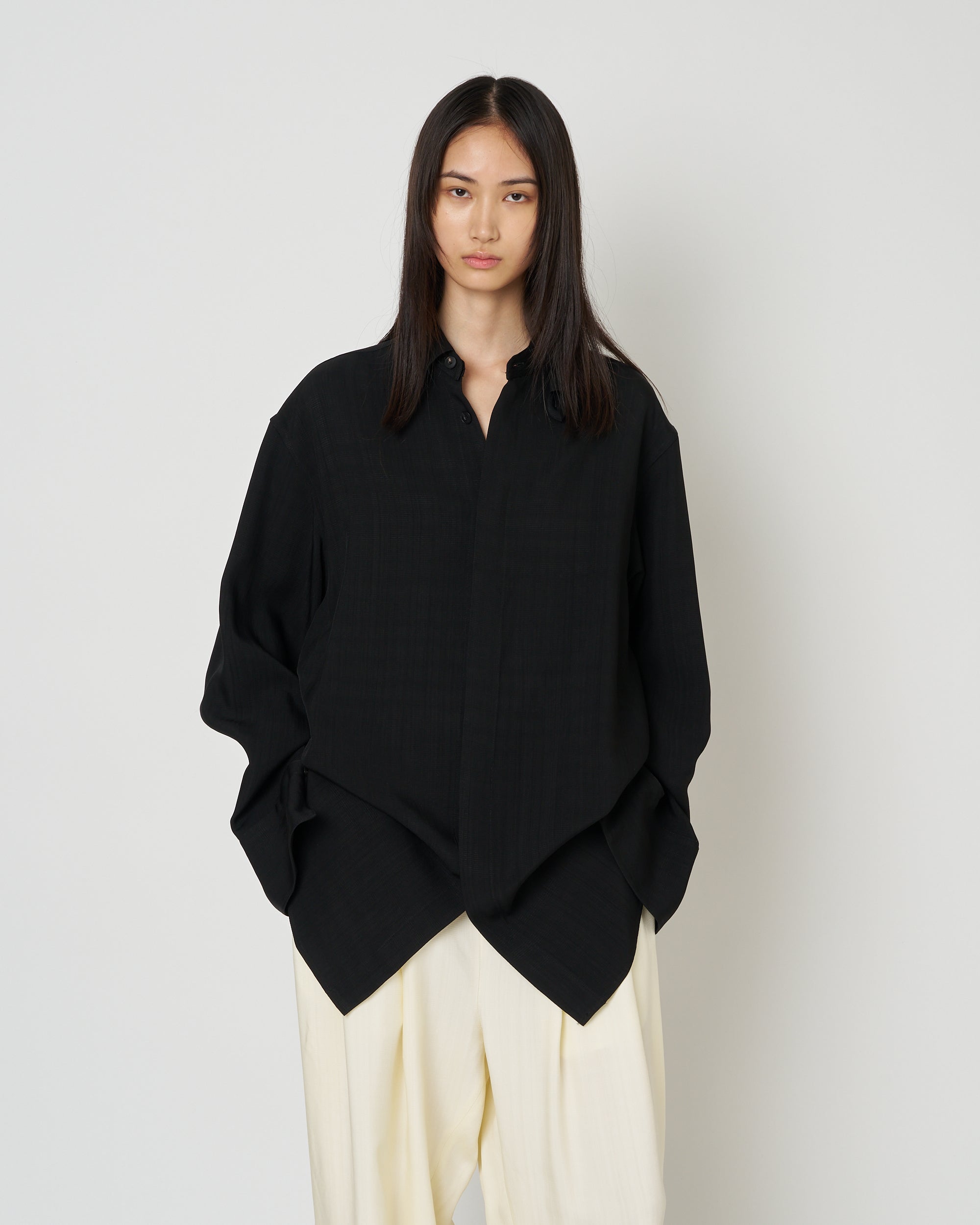 【PRE ORDER】NAVIA - REMOVABLE COLLAR VISCOSE SHIRT