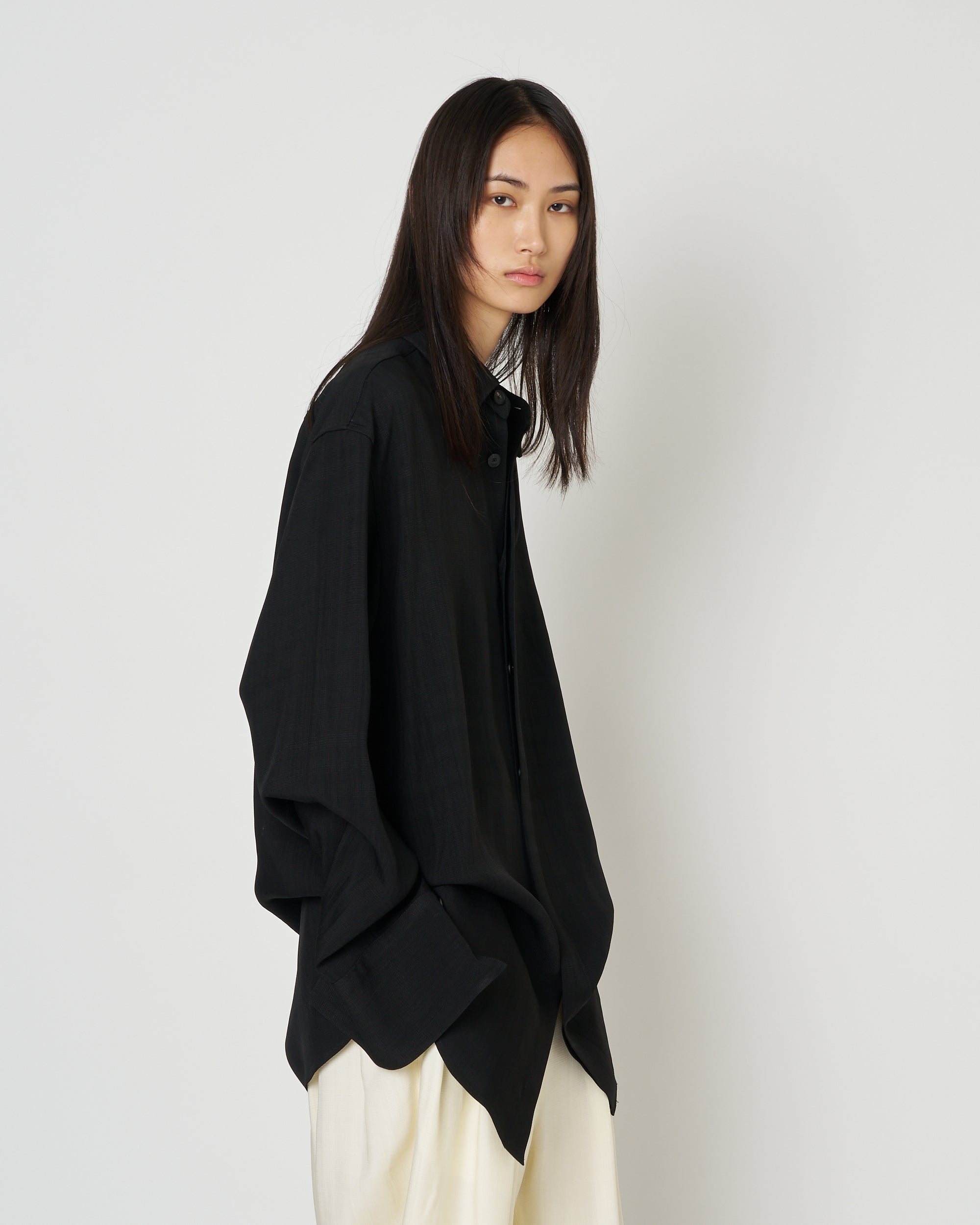 【PRE ORDER】NAVIA - REMOVABLE COLLAR VISCOSE SHIRT