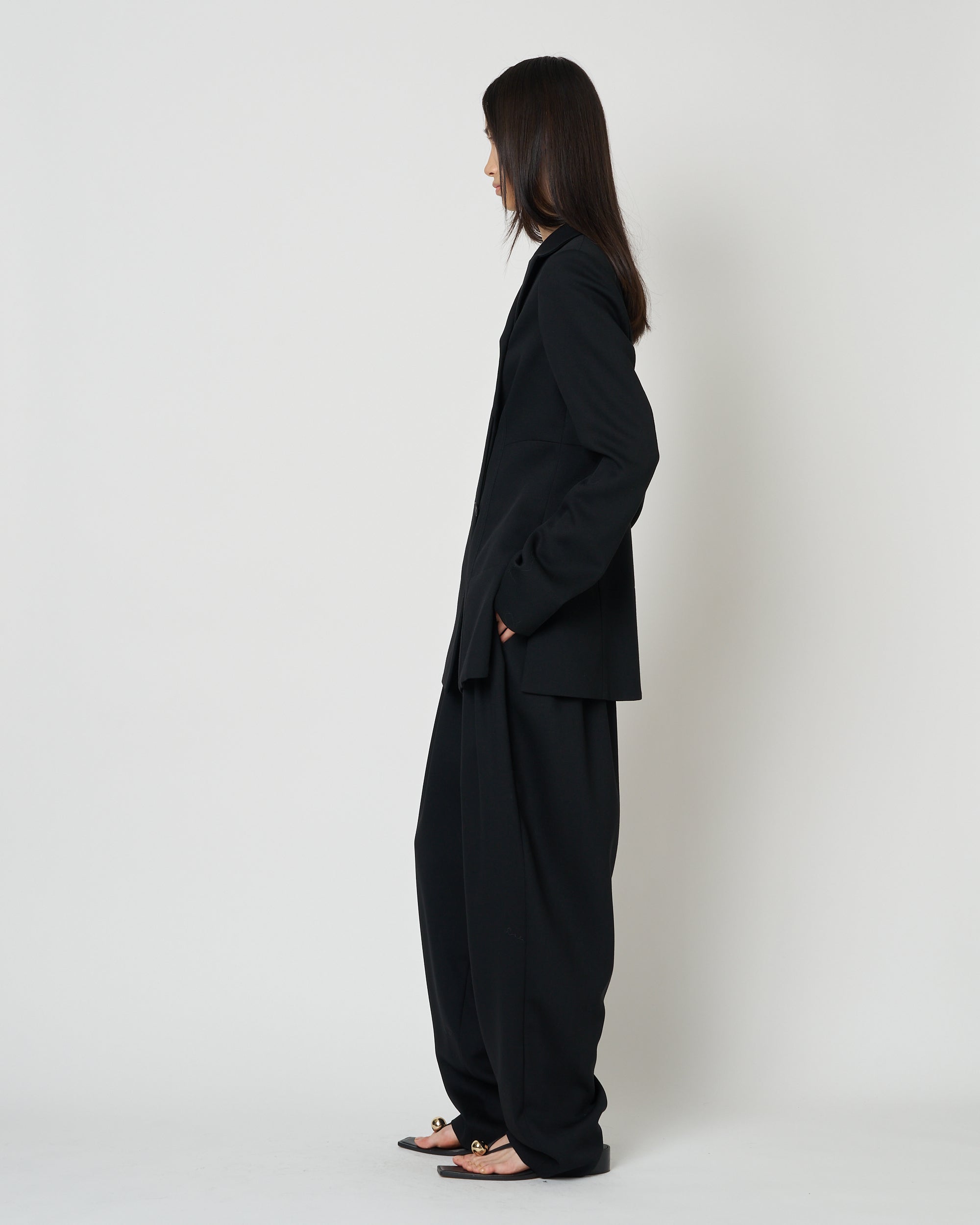 【PRE ORDER】NIRVANA -WOOL TUCK PANTS
