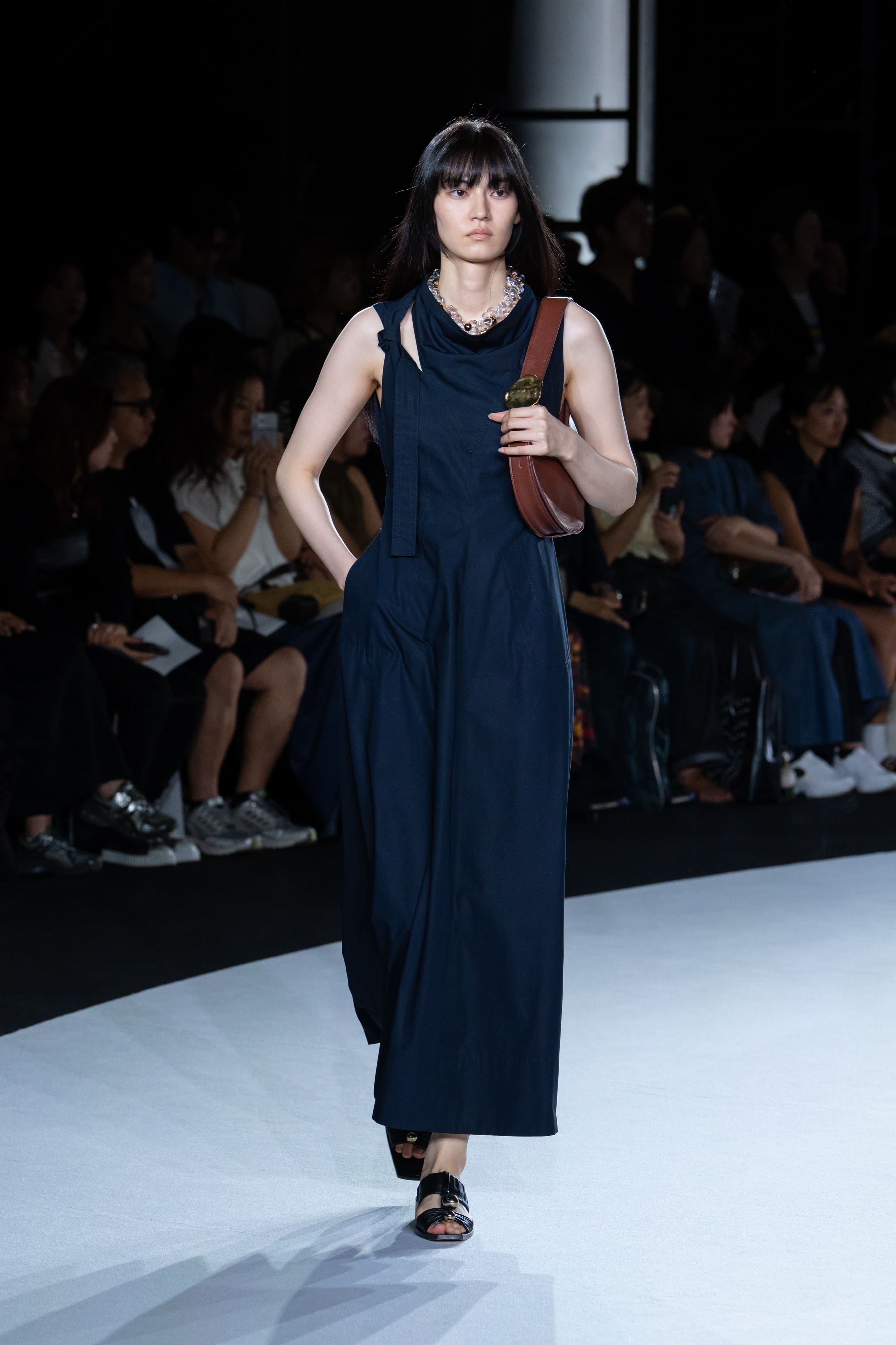 NOLIS - SCARF DETAIL FLARED DRESS