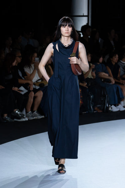 【PRE ORDER】NOLIS - SCARF DETAIL FLARED DRESS