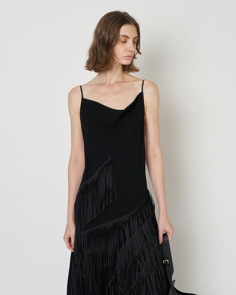 【PRE ORDER】NOCTIS - ASYMMETRY FRINGE STRAP DRESS