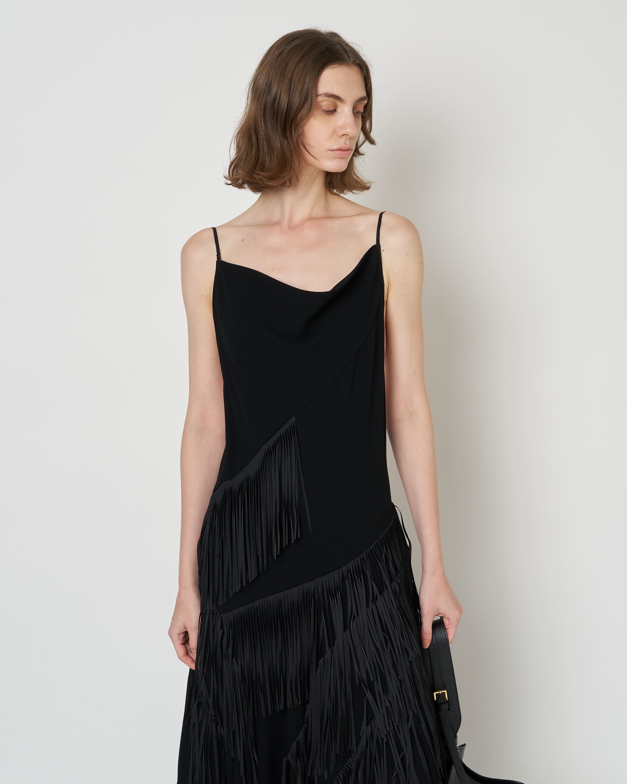 NOCTIS - ASYMMETRY FRINGE STRAP DRESS (SOLD OUT)