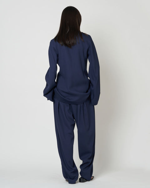 ISPARTA - WIDE SILHOUETTE WOOL TUCKED TROUSERS