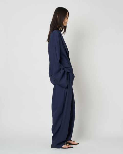 ISPARTA - WIDE SILHOUETTE WOOL TUCKED TROUSERS