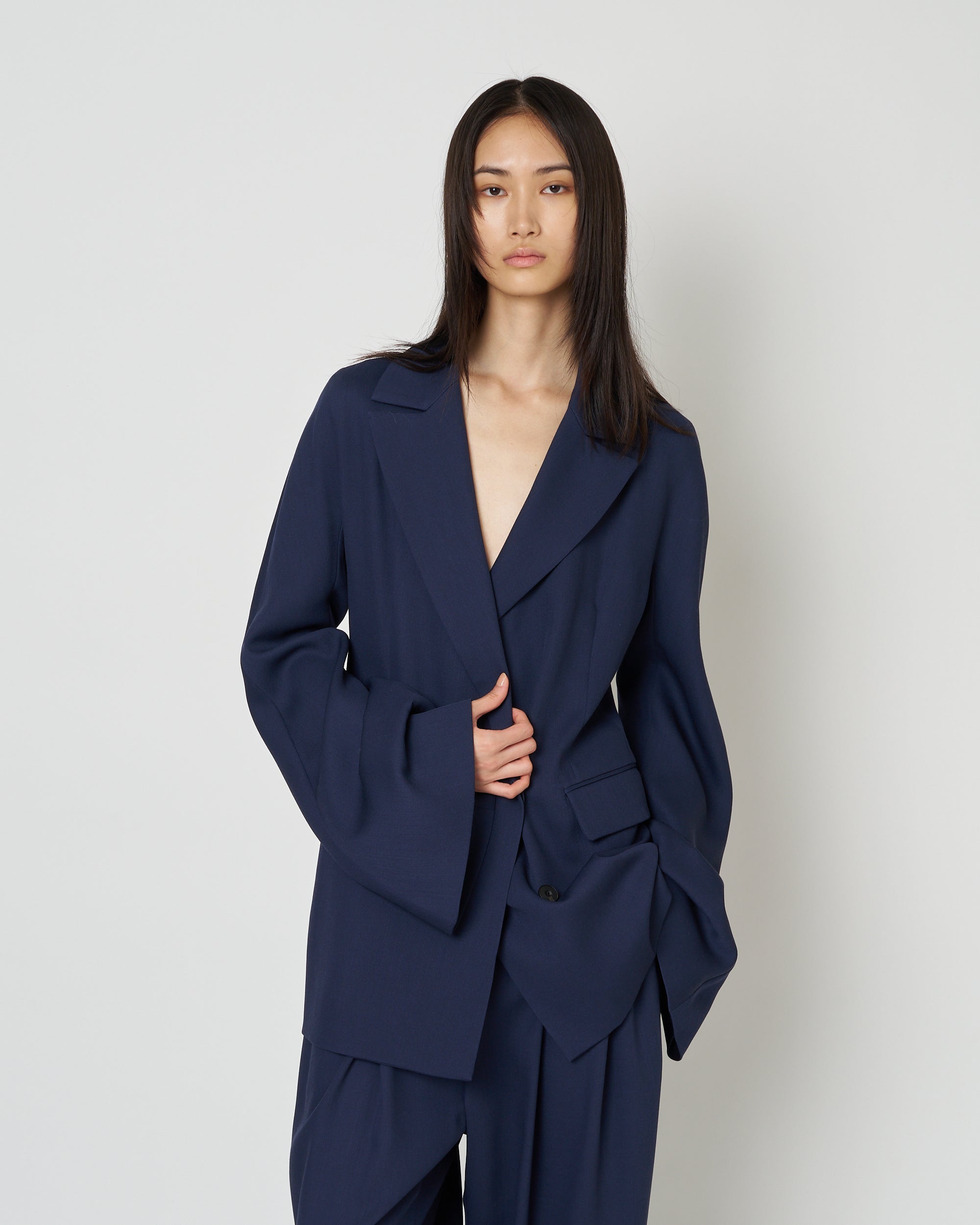 【PRE ORDER】NATIA - SUMMER WOOL FLARED SLEEVE JACKET