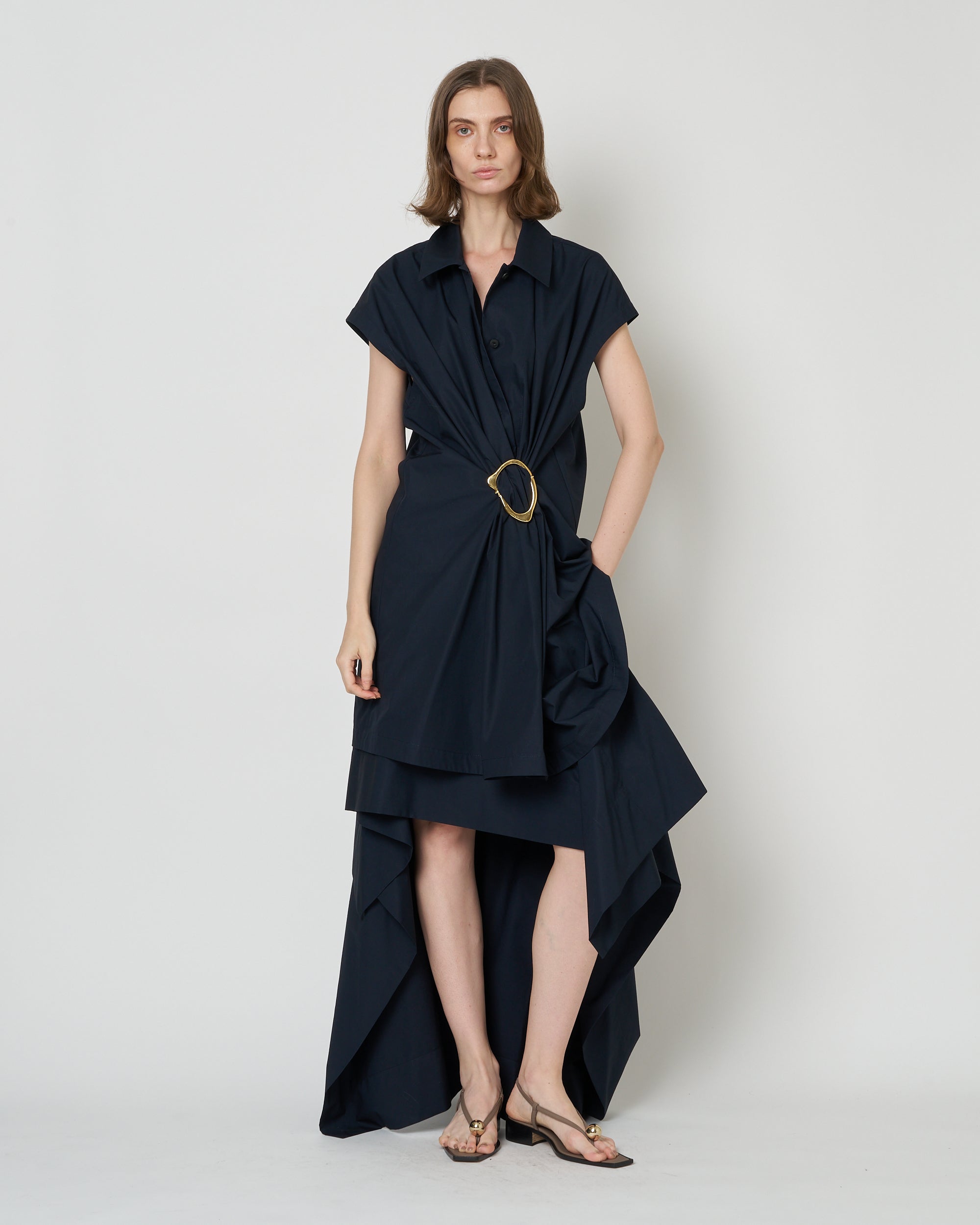 【PRE ORDER】NOA - COTTON GATHERED TOP WITH BUCKLE