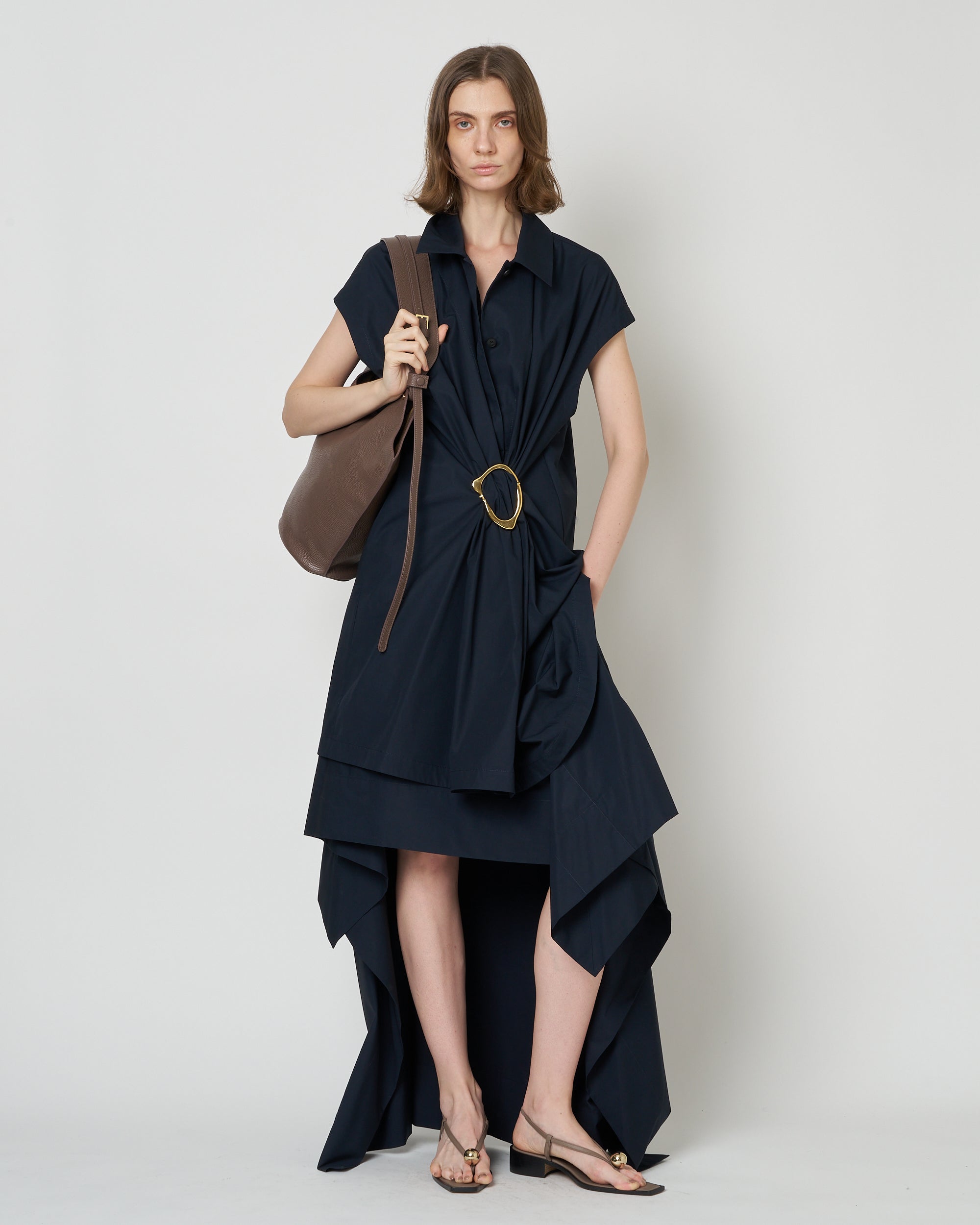 【PRE ORDER】NOA - COTTON GATHERED TOP WITH BUCKLE