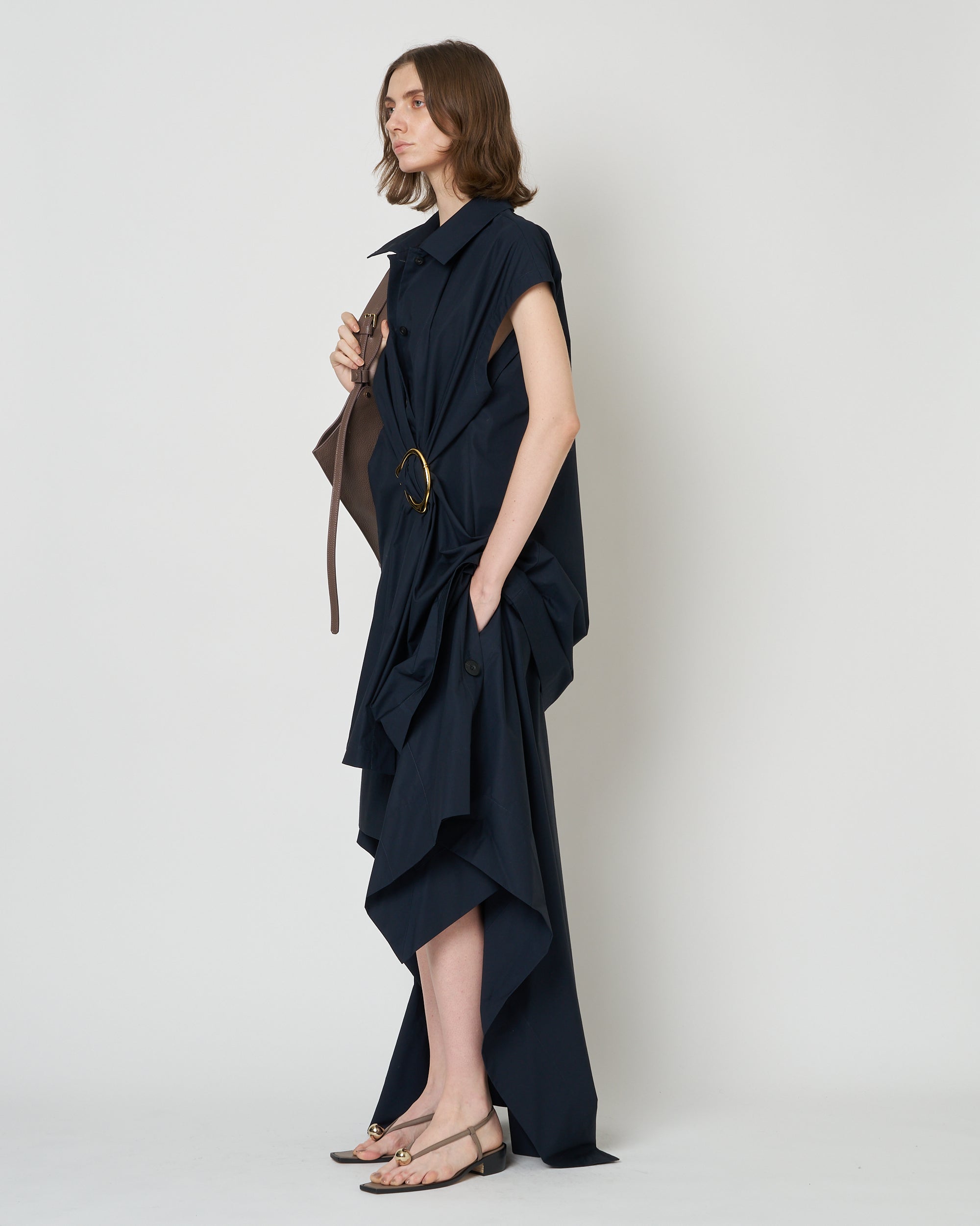 【PRE ORDER】NOA - COTTON GATHERED TOP WITH BUCKLE