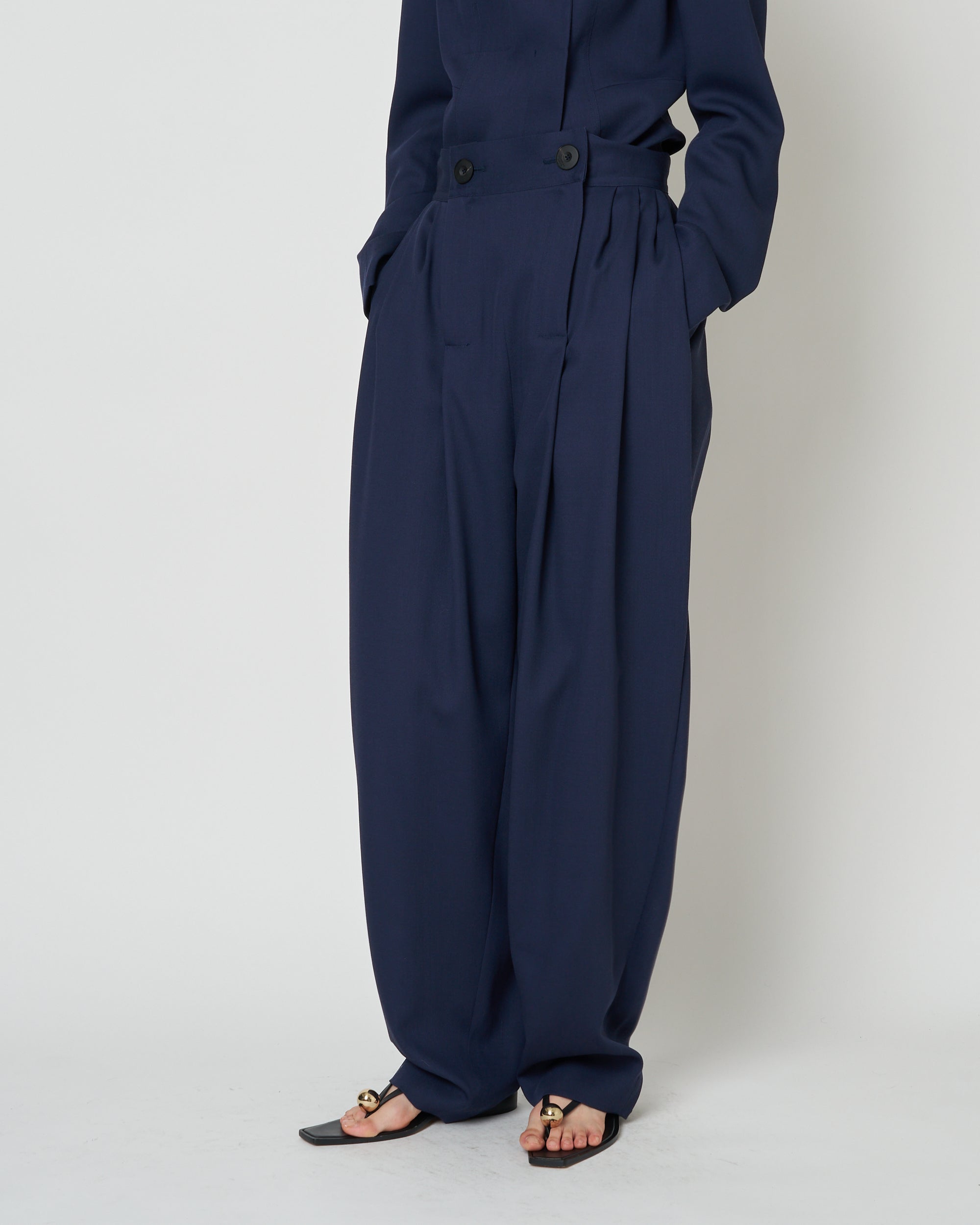 【PRE ORDER】NIRVANA -WOOL TUCK PANTS
