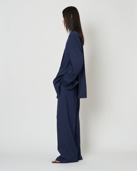【PRE ORDER】HARU - COLLARLESS SUMMER WOOL TAILORED BLAZER