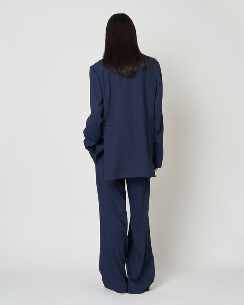 【PRE ORDER】HARU - COLLARLESS SUMMER WOOL TAILORED BLAZER