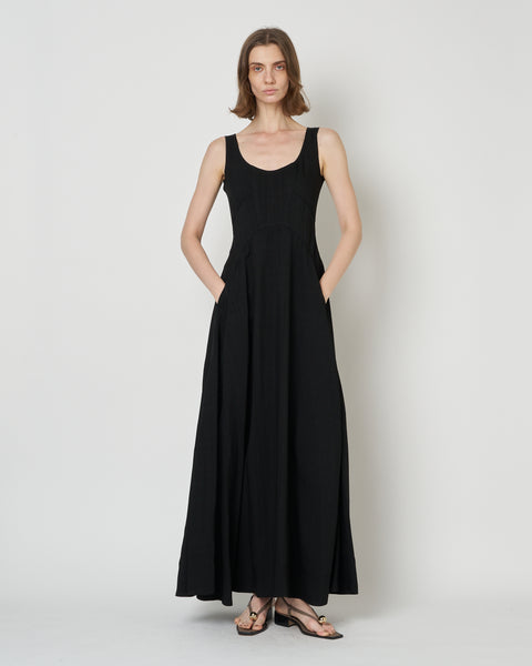 【PRE ORDER】NALEEN - ROUND NECK VISCOSE DRESS