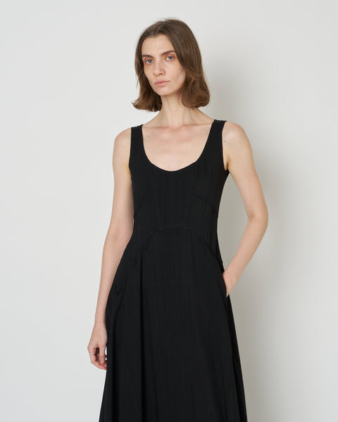 【PRE ORDER】NALEEN - ROUND NECK VISCOSE DRESS