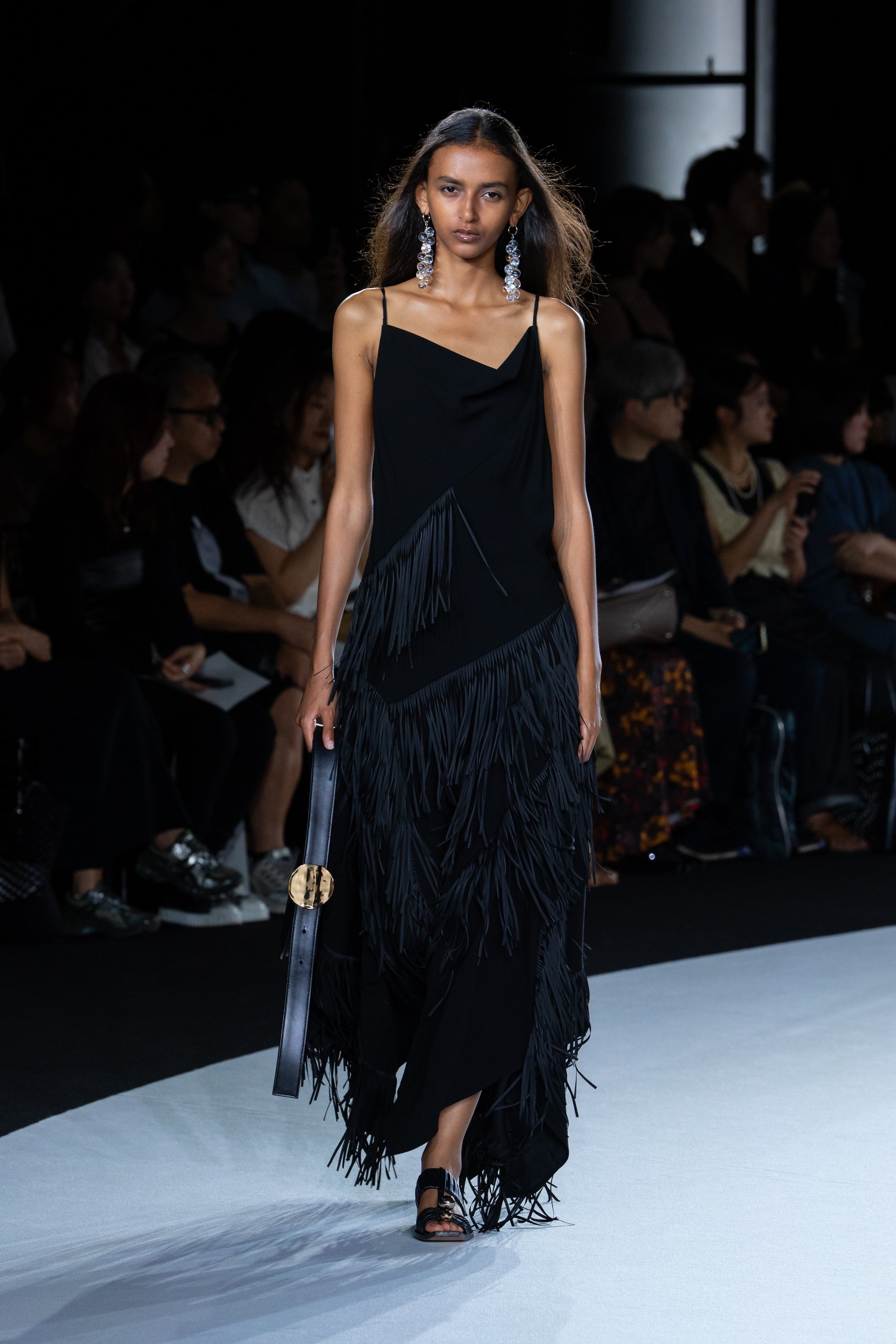 【PRE ORDER】NOCTIS - ASYMMETRY FRINGE STRAP DRESS