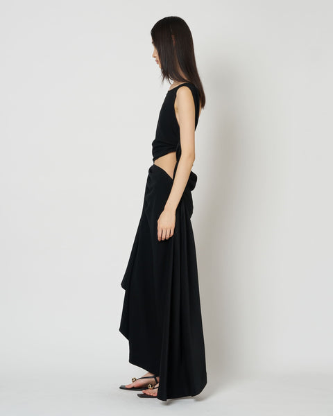 DANIELLA - ASYMMETRY GATHERED DRESS
