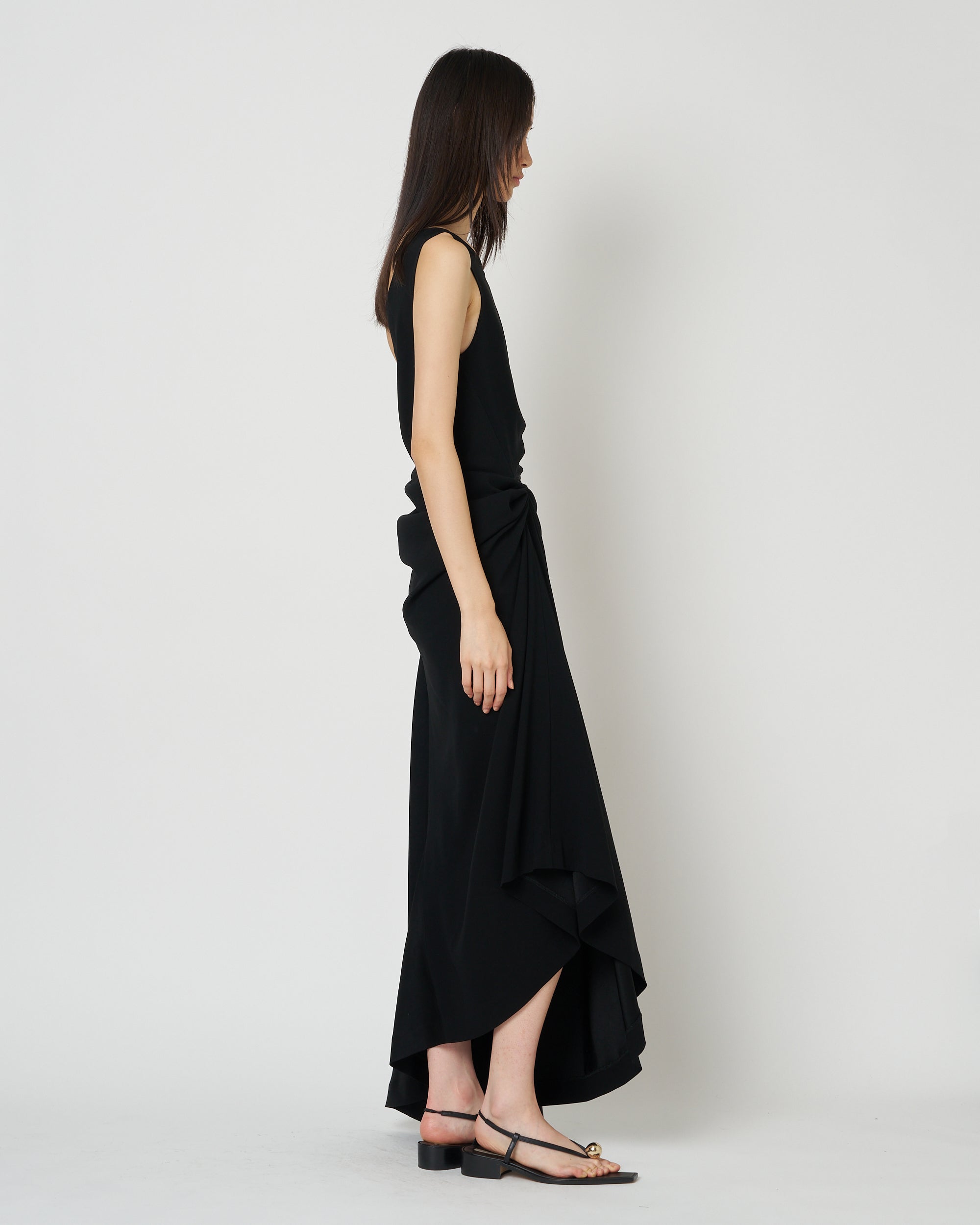DANIELLA - ASYMMETRY GATHERED DRESS