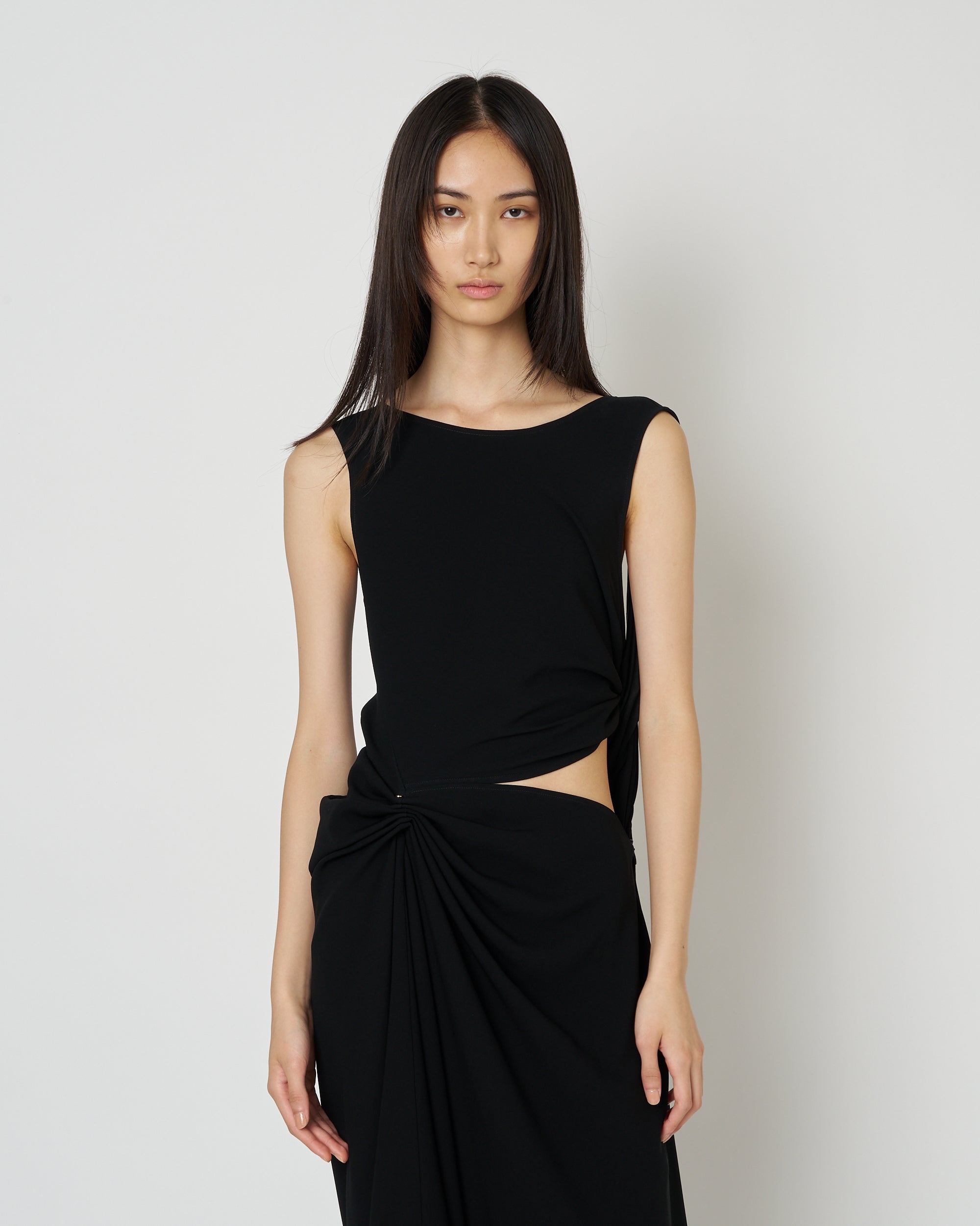 DANIELLA - ASYMMETRY GATHERED DRESS