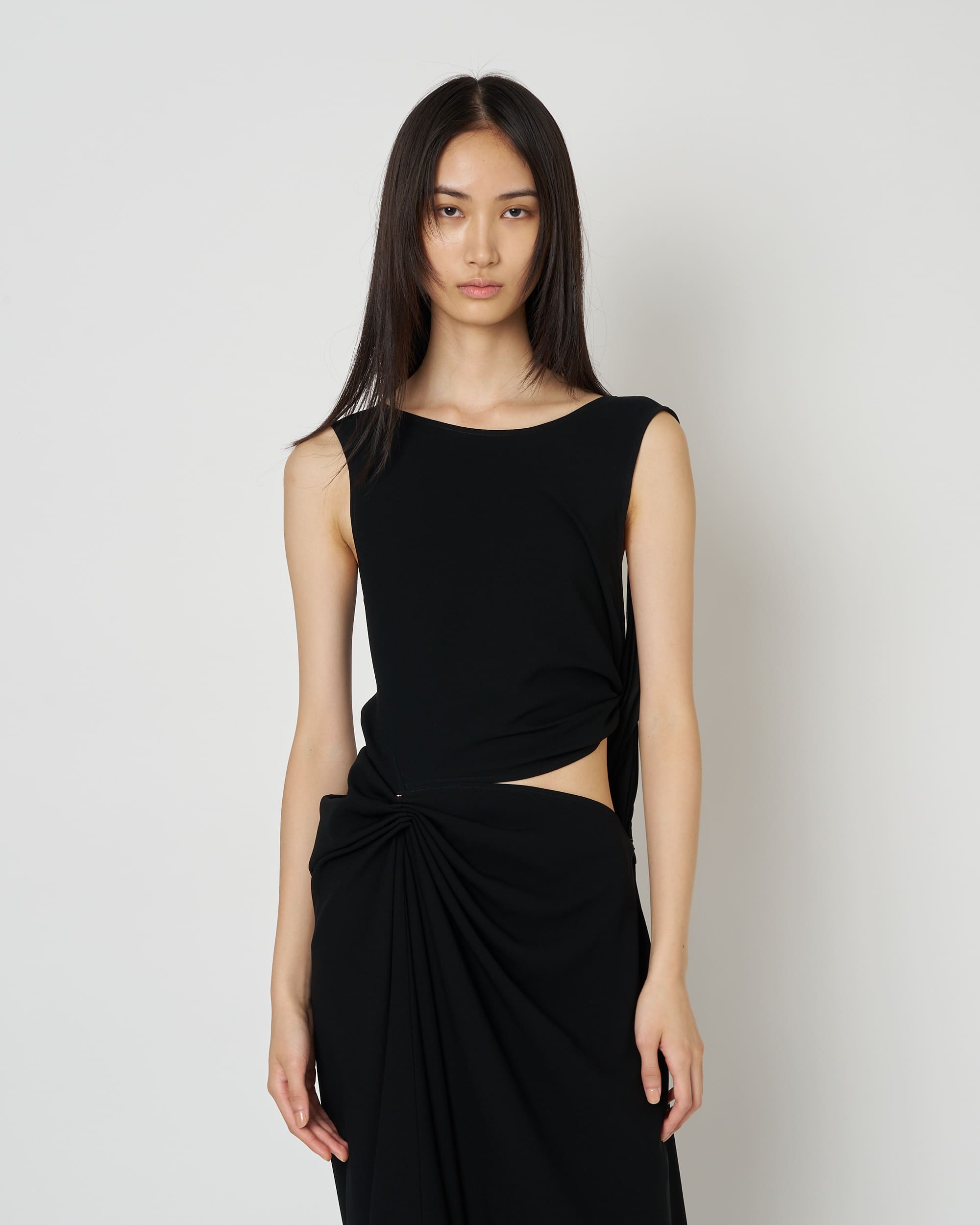 DANIELLA - ASYMMETRY GATHERED DRESS