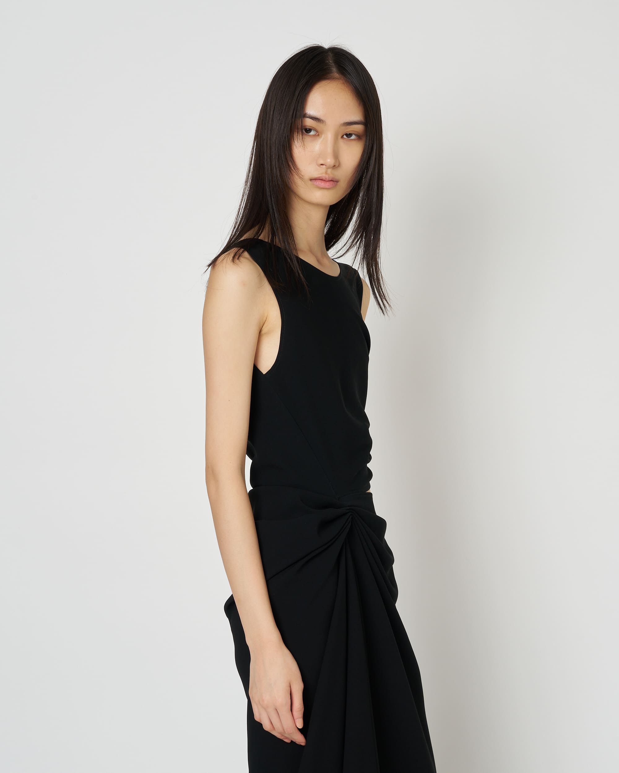 DANIELLA - ASYMMETRY GATHERED DRESS