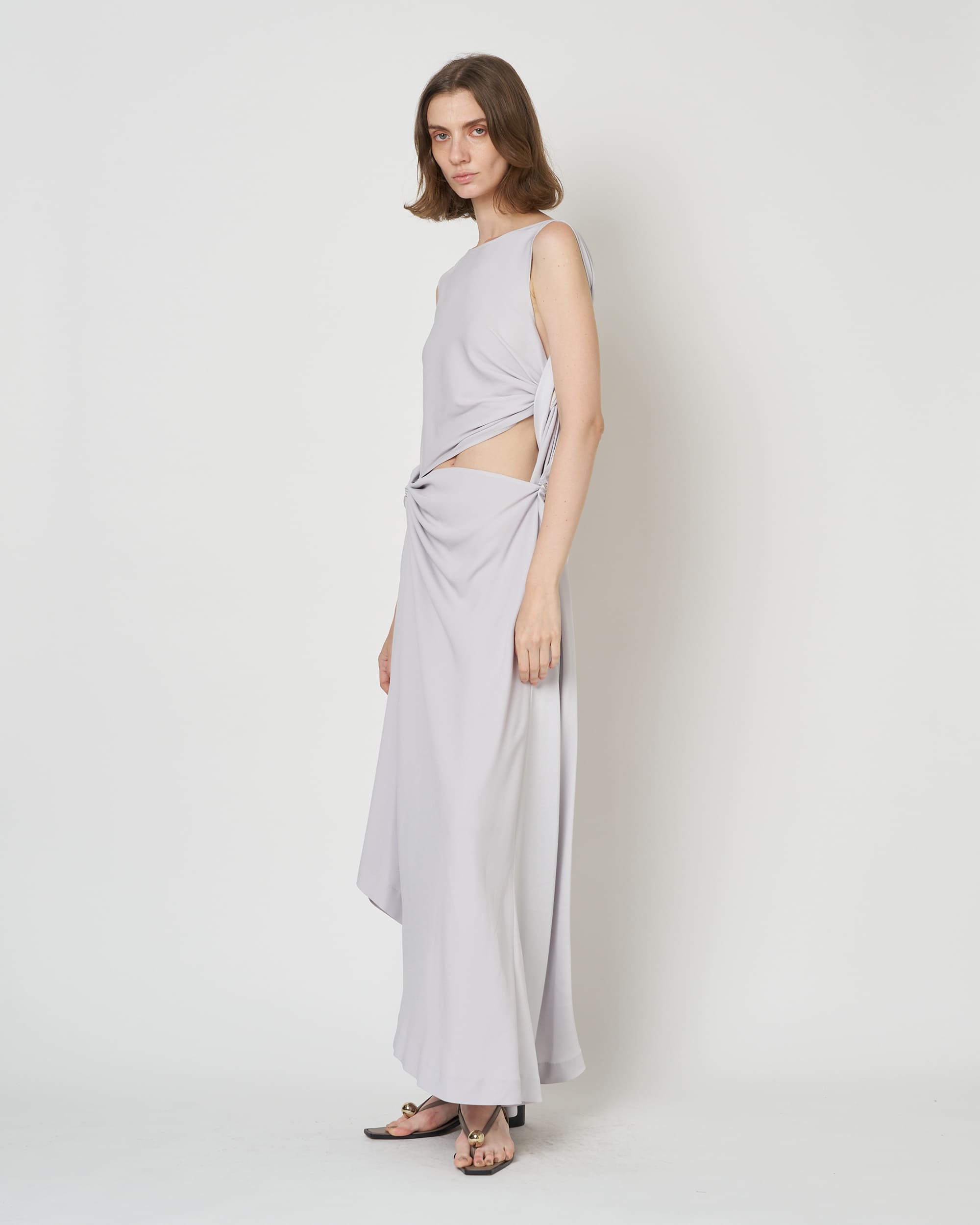 DANIELLA - ASYMMETRY GATHERED DRESS