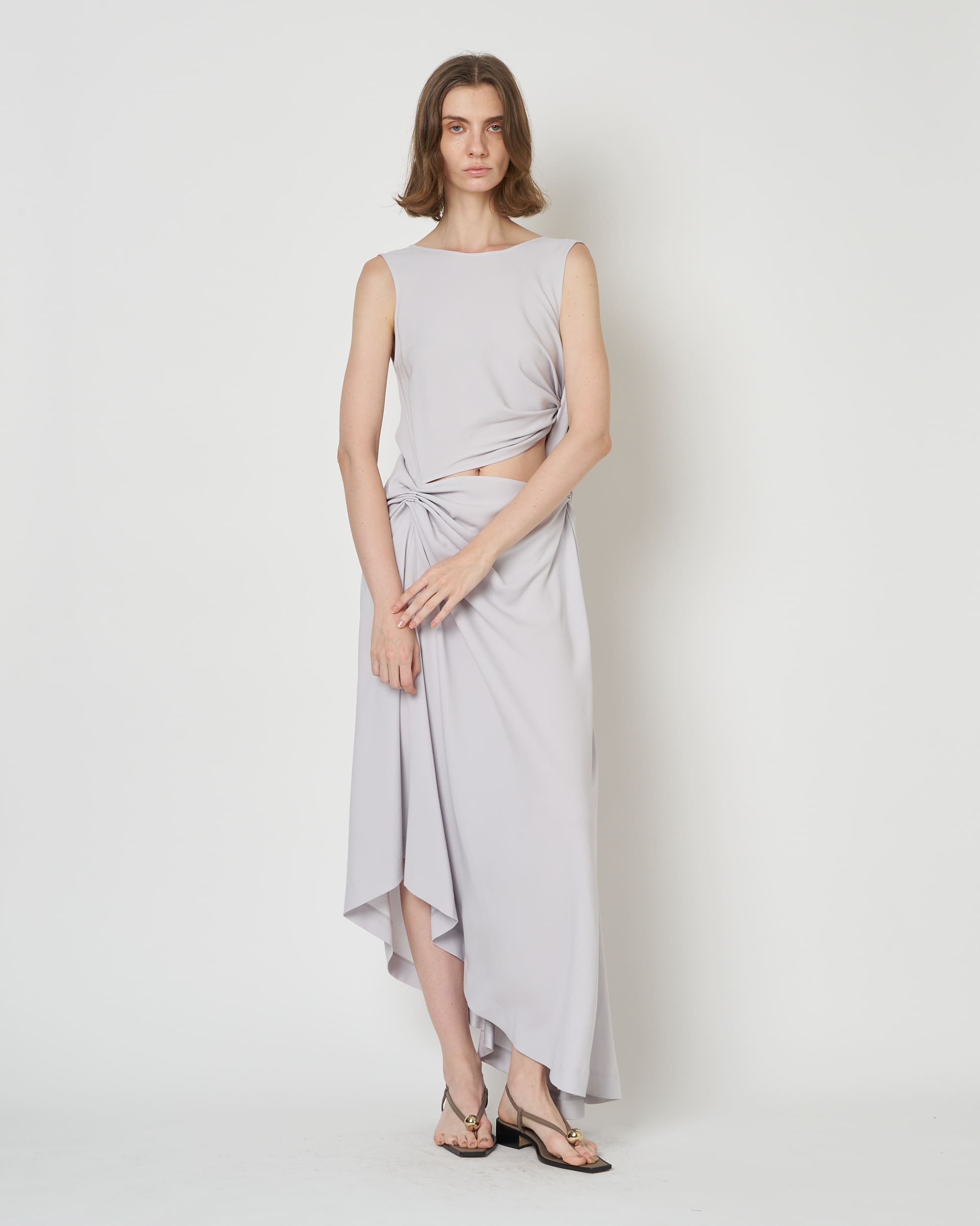 DANIELLA - ASYMMETRY GATHERED DRESS