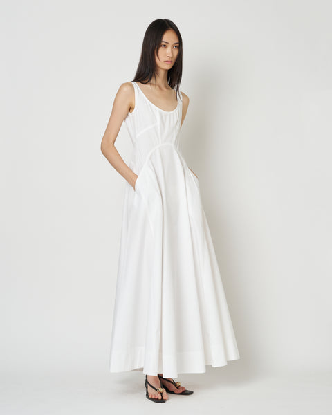 【PRE ORDER】NALEEN - ROUND NECK COTTON DRESS