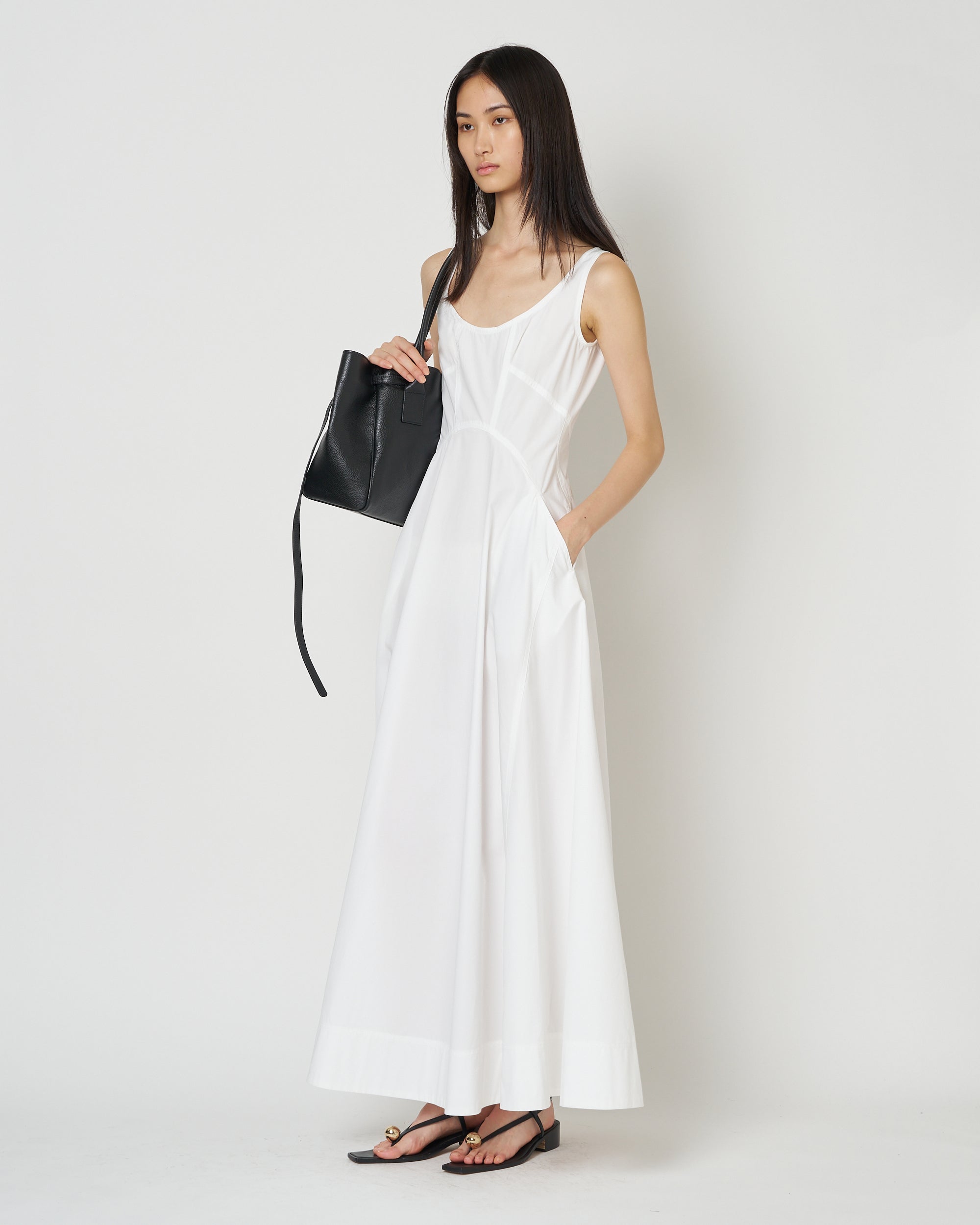 【PRE ORDER】NALEEN - ROUND NECK COTTON DRESS