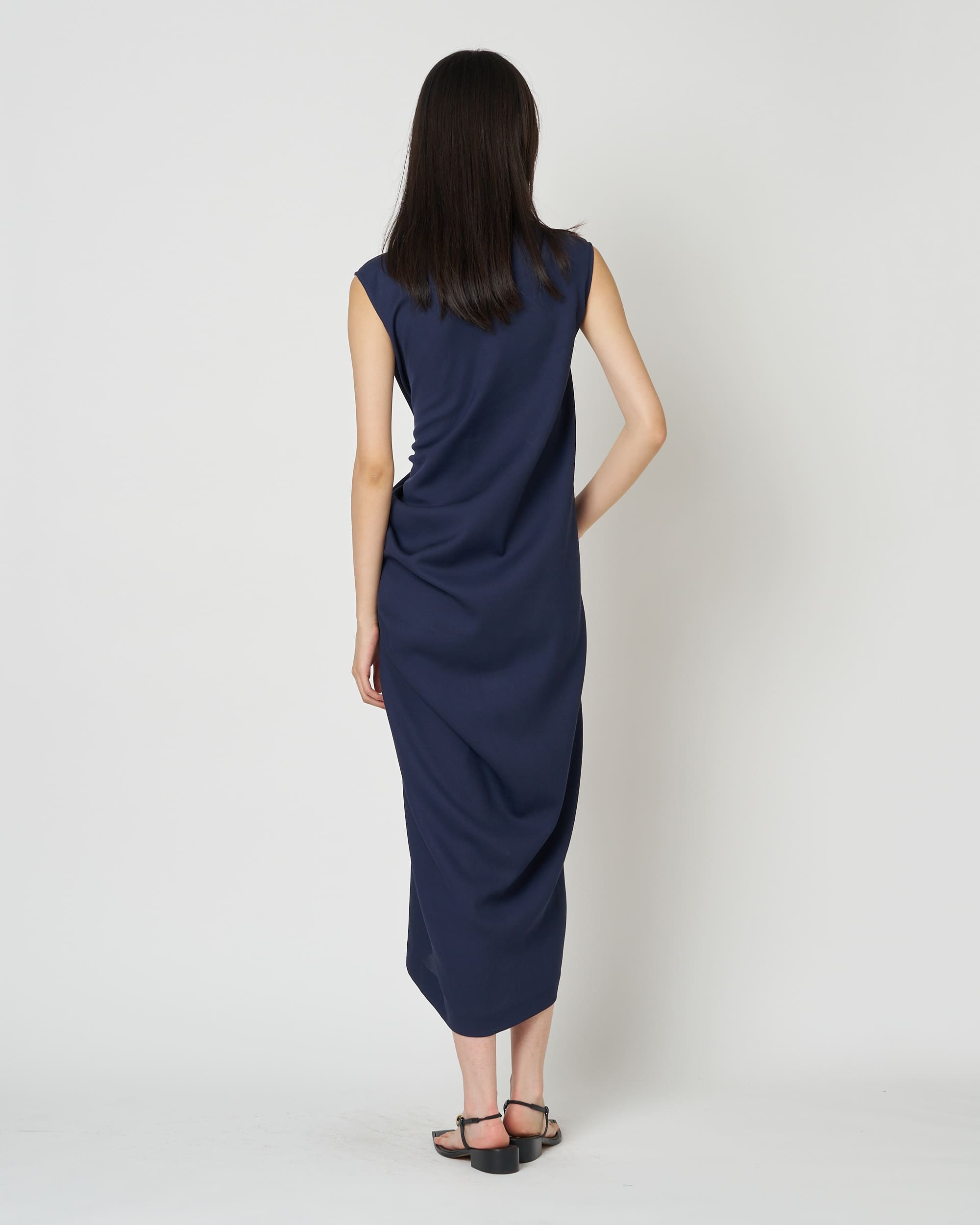 LULEA - SUMMER WOOL DRAPED DRESS