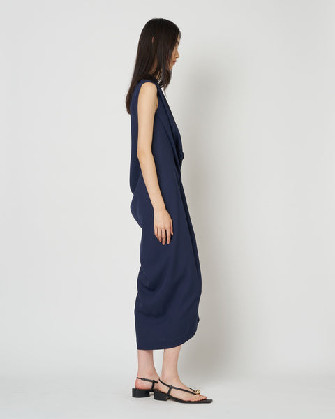 LULEA - SUMMER WOOL DRAPED DRESS