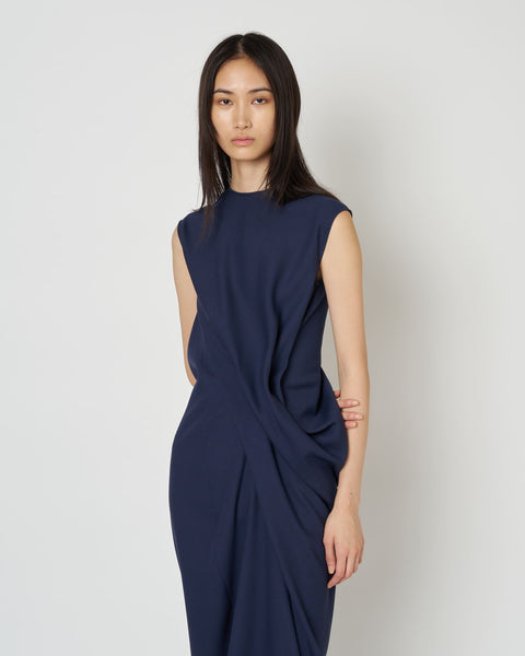 LULEA - SUMMER WOOL DRAPED DRESS