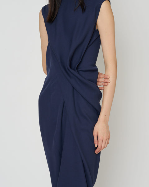 LULEA - SUMMER WOOL DRAPED DRESS